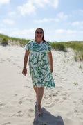 SAVANNAH VERTE _ Robe mi-longue