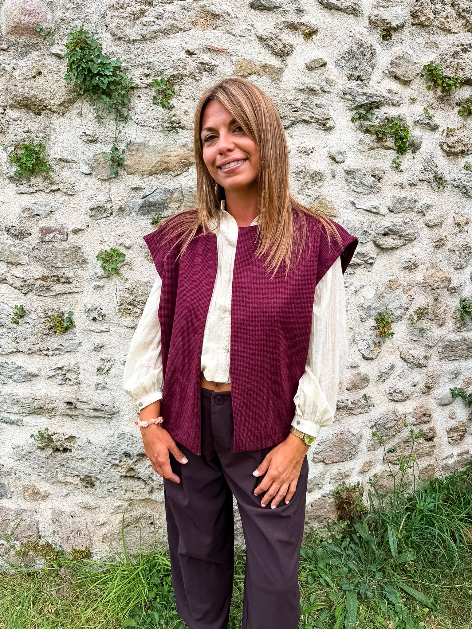 MILO BORDEAUX _ Gilet sans manches