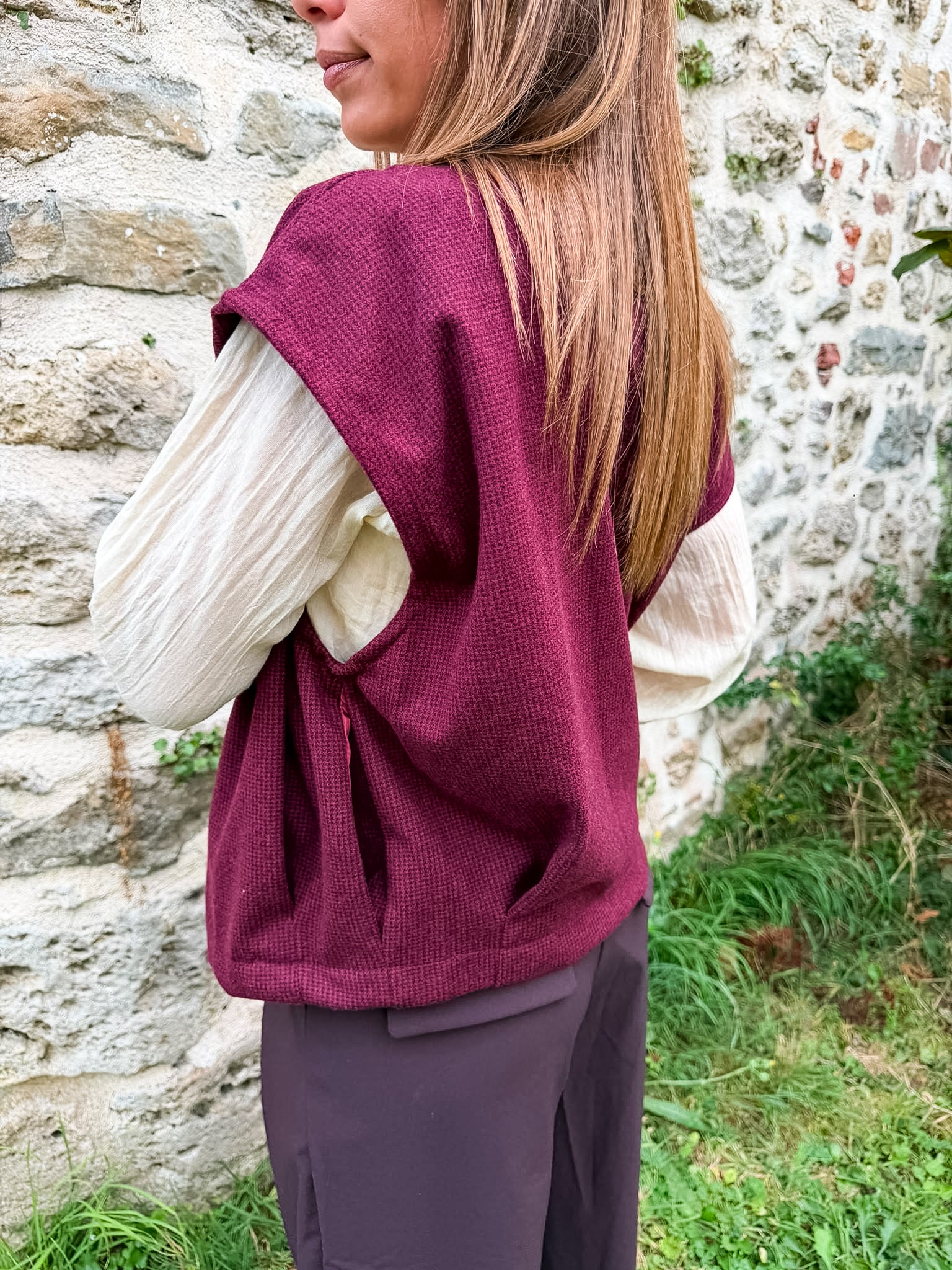 MILO BORDEAUX _ Gilet sans manches