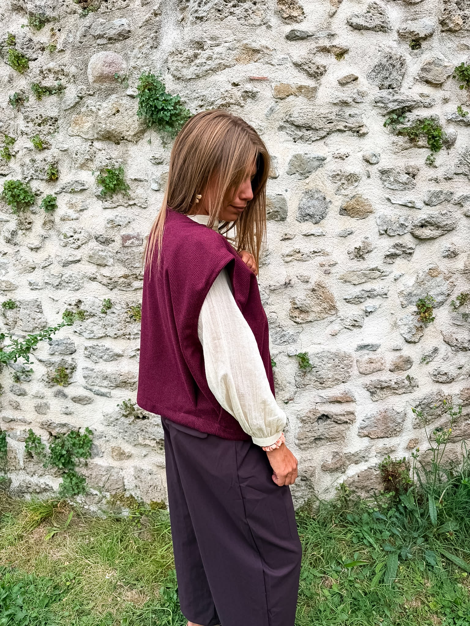 MILO BORDEAUX _ Gilet sans manches