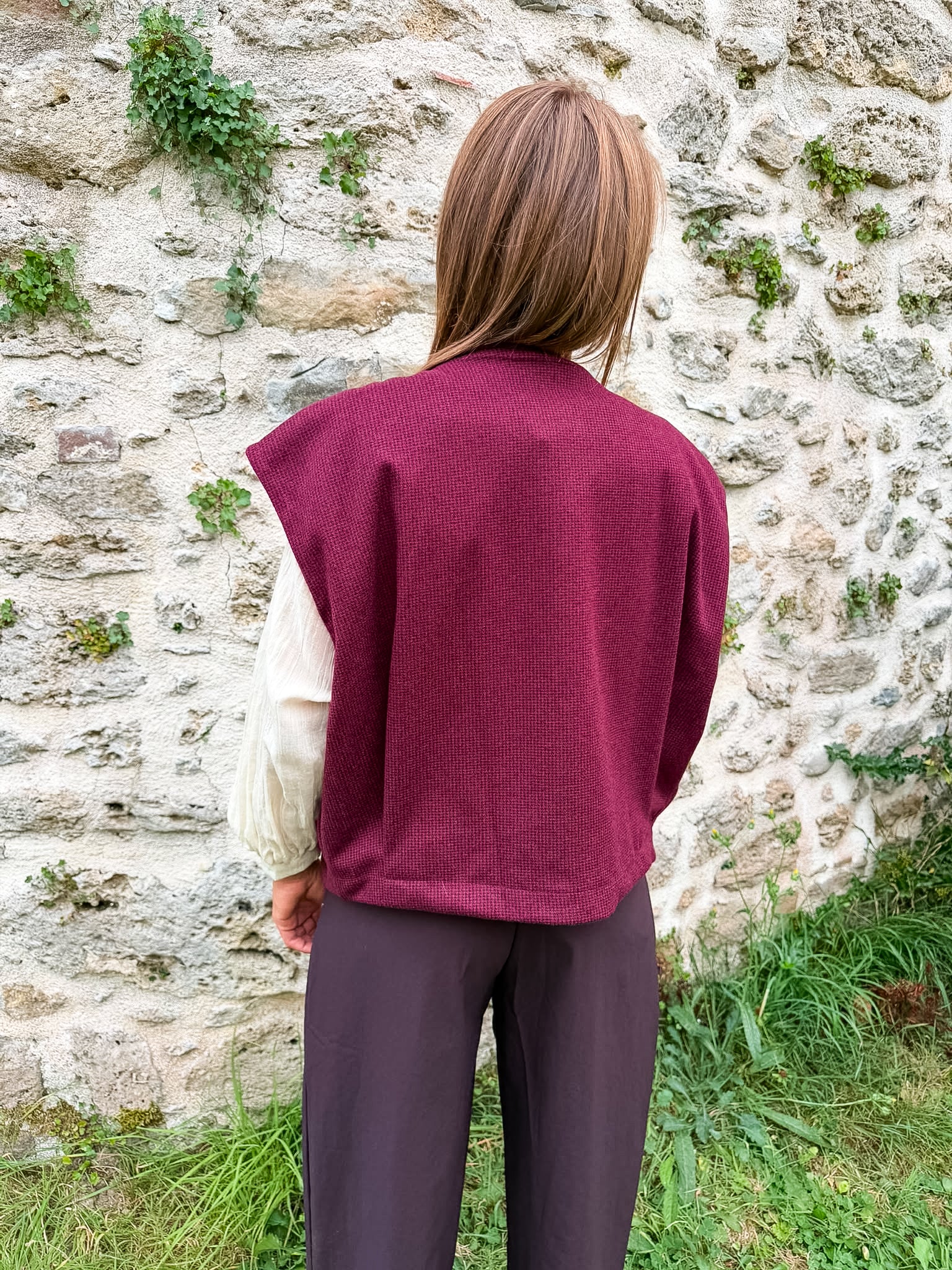 MILO BORDEAUX _ Gilet sans manches