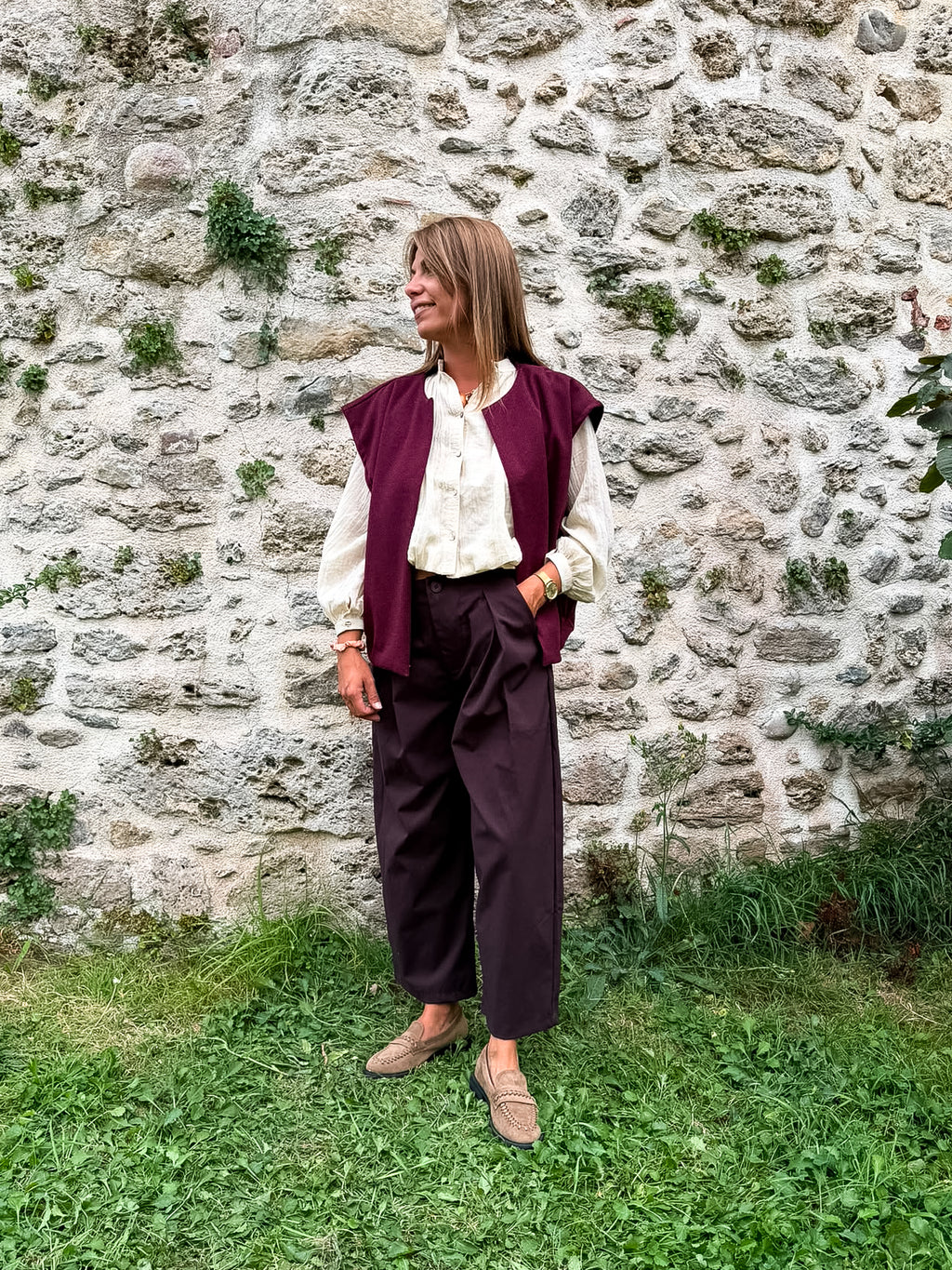 MILO BORDEAUX _ Gilet sans manches