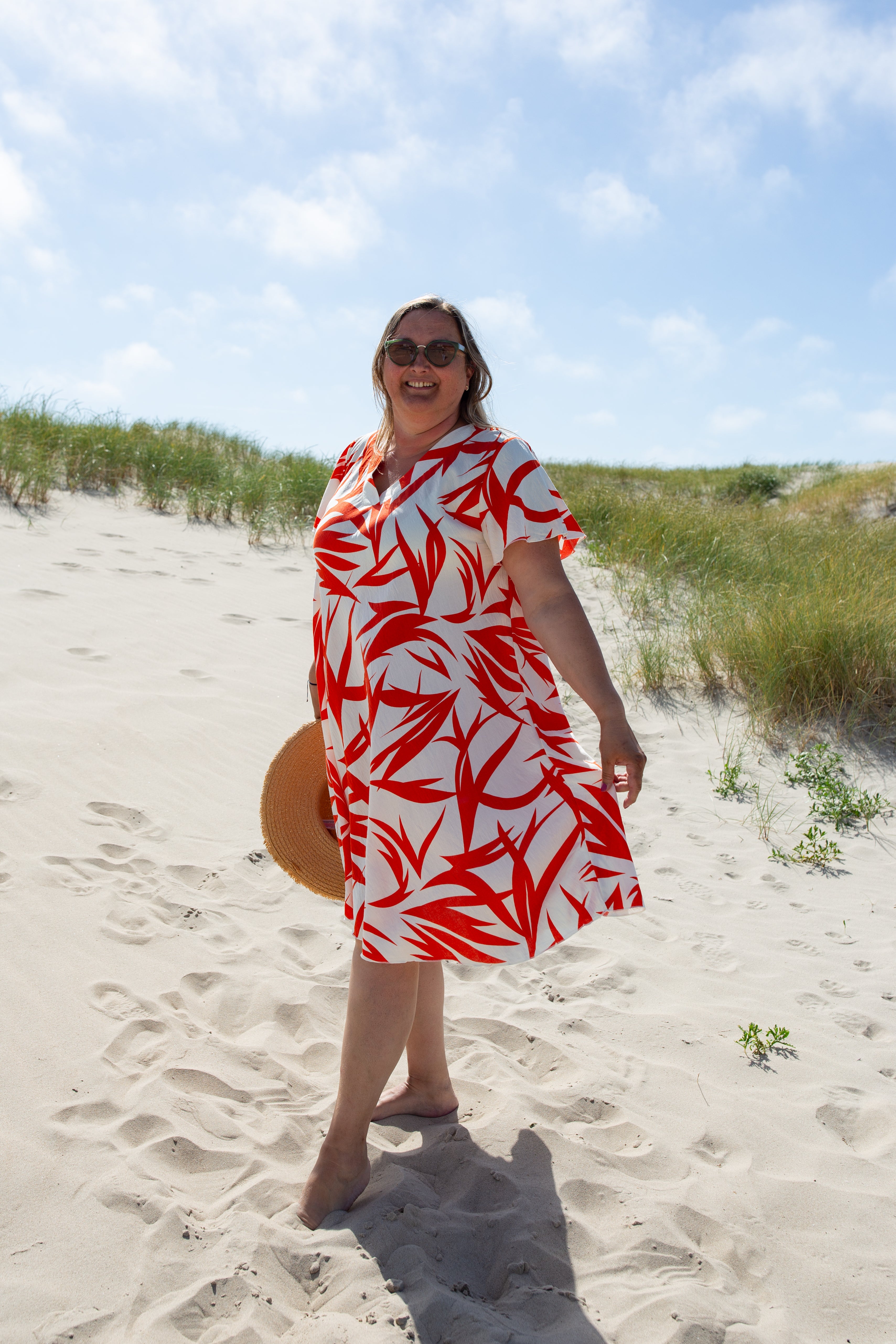 SAVANNAH ORANGE _ Robe mi-longue