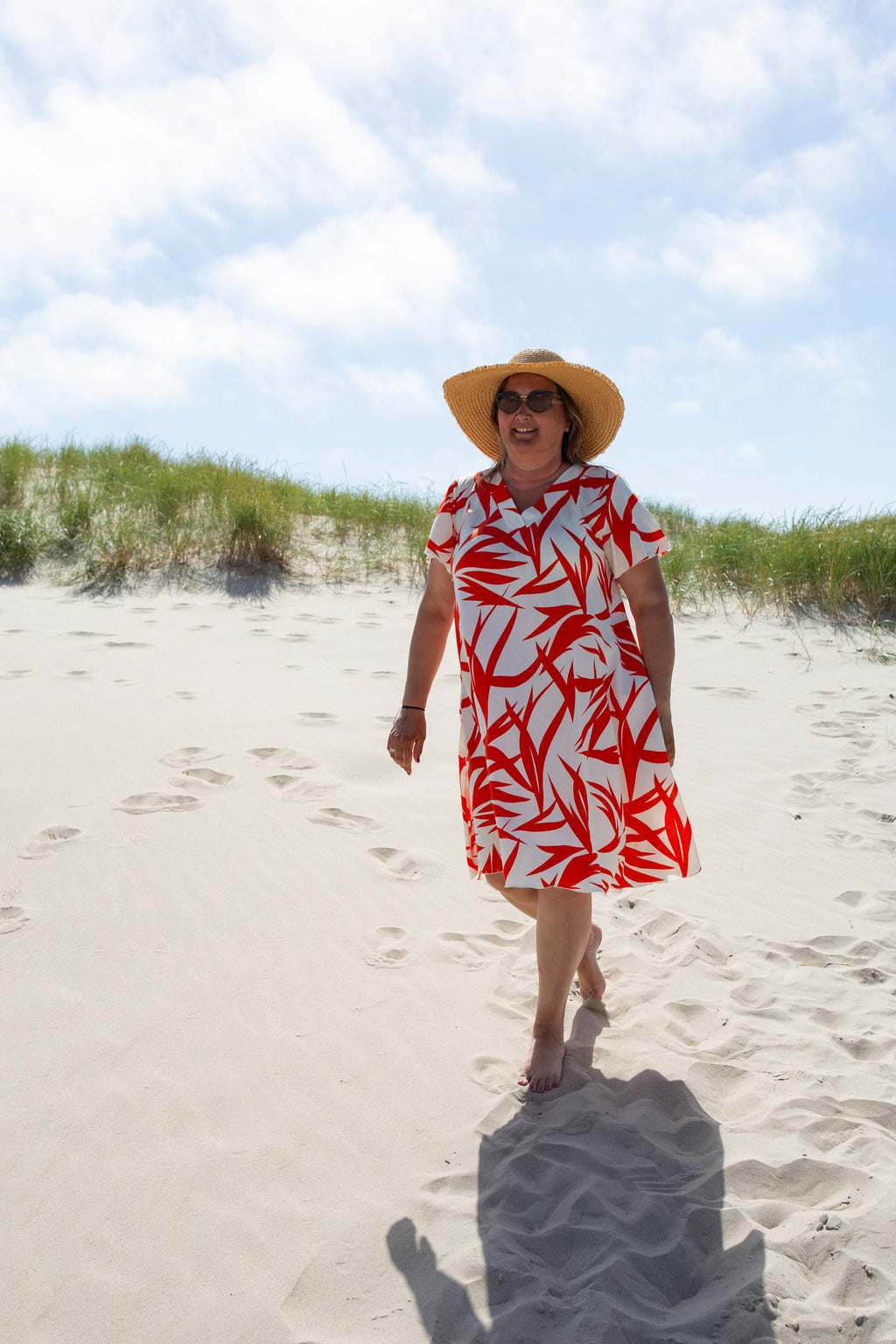 SAVANNAH ORANGE _ Robe mi-longue