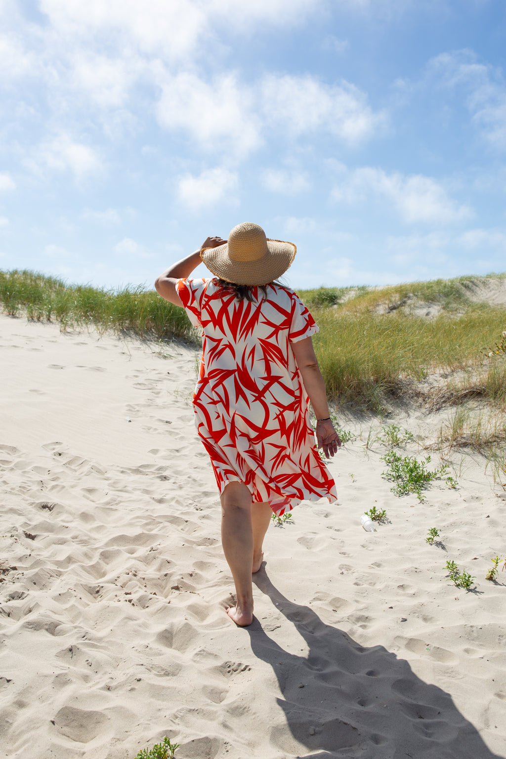 SAVANNAH ORANGE _ Robe mi-longue