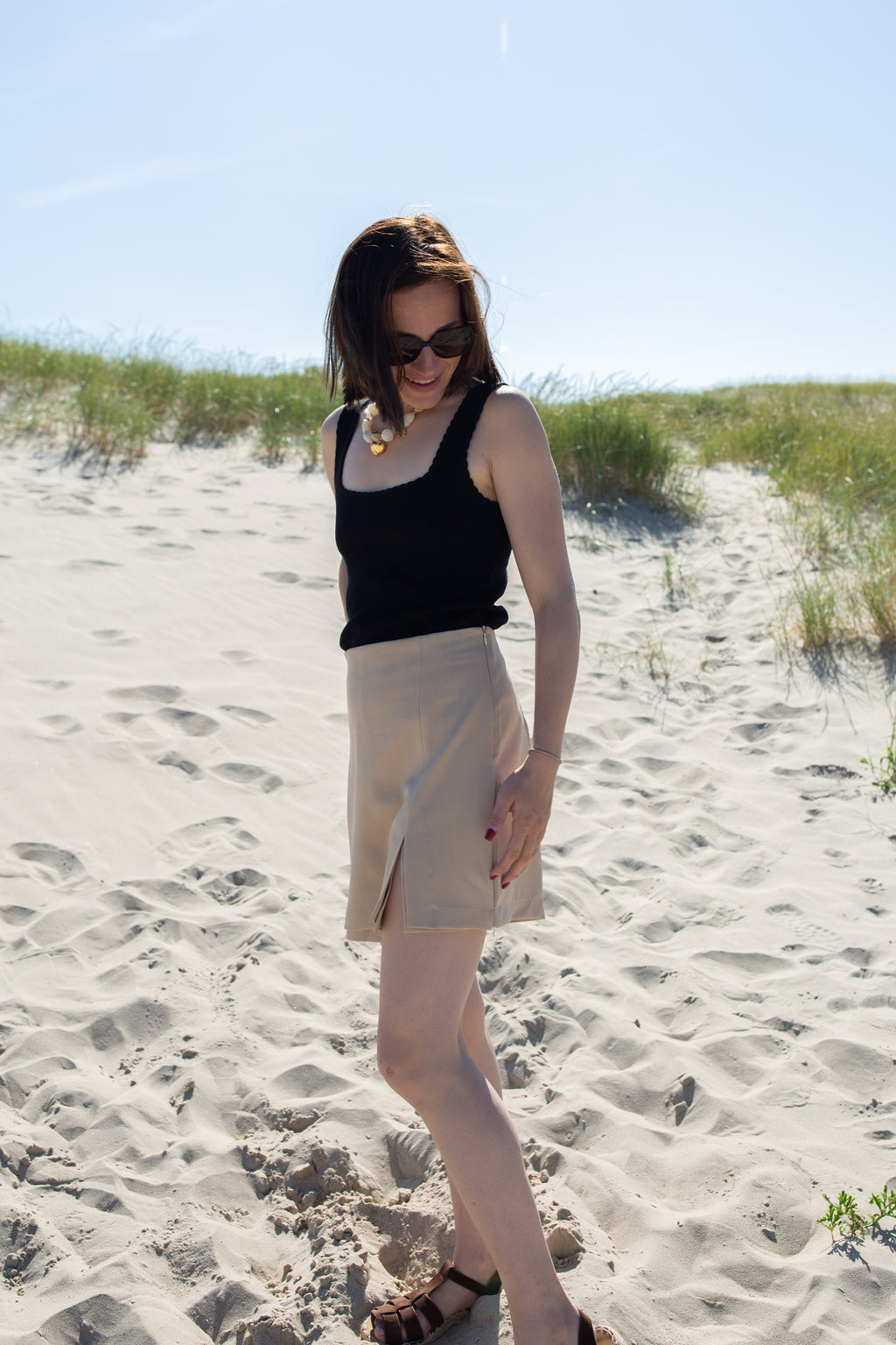 LOU BEIGE _ Jupe Short