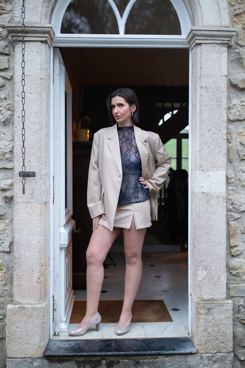 Jupe-short Olivia _ Beige