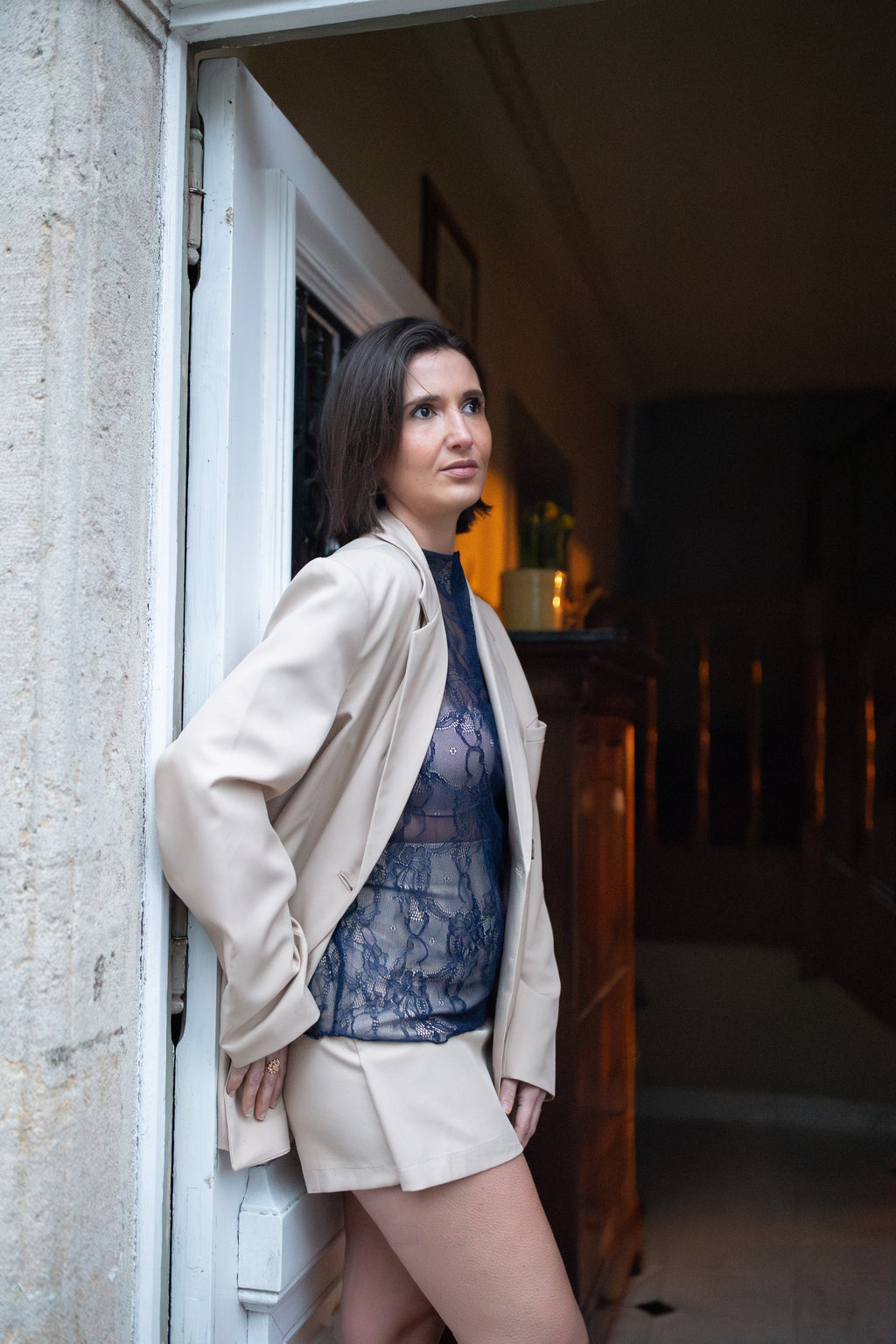 Jupe-short Olivia _ Beige