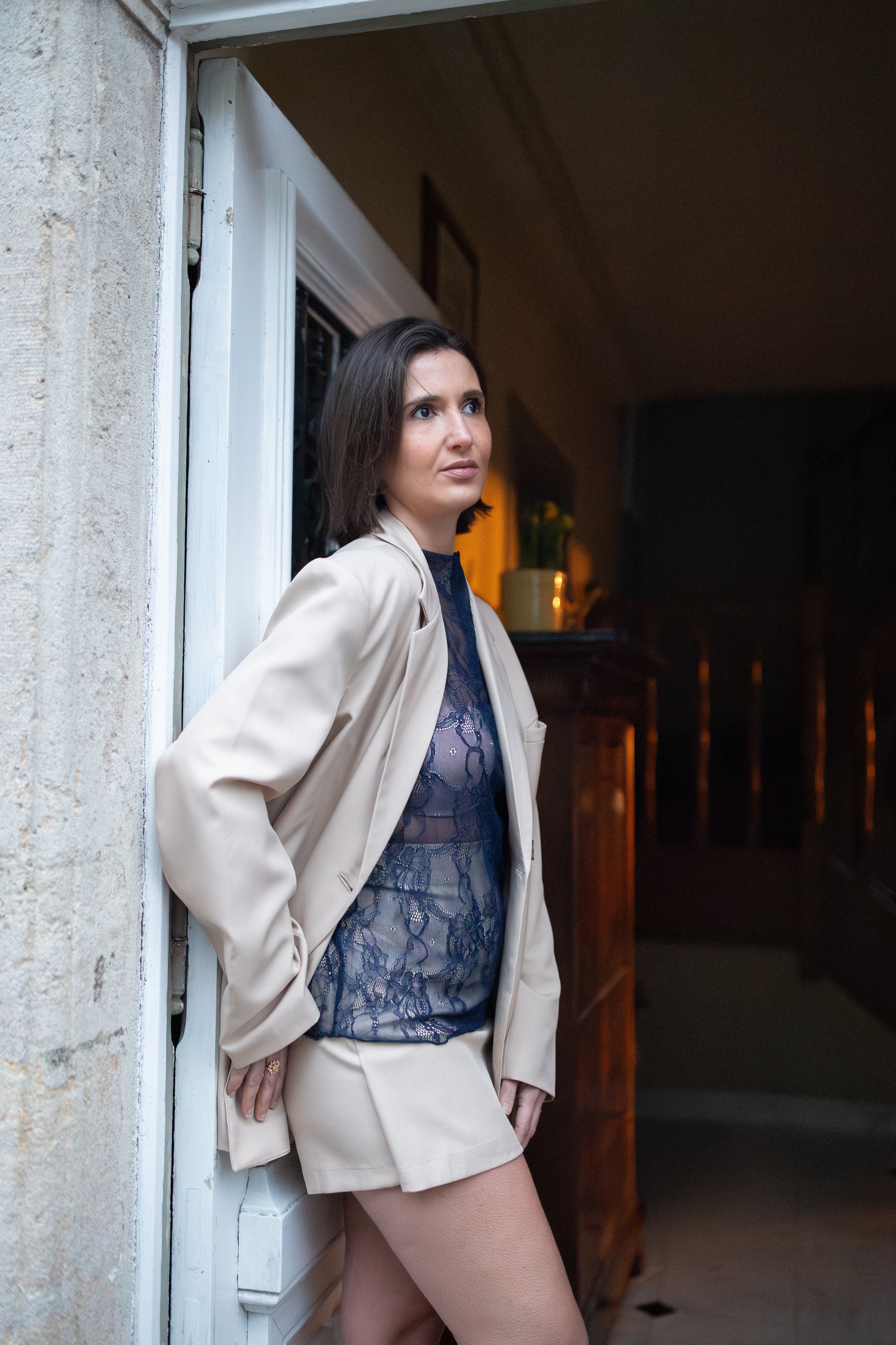 Jupe-short Olivia _ Beige