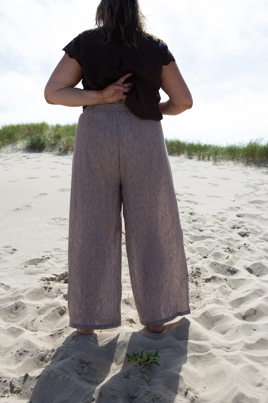 VICTORIA TAUPE _ Pantalon fluide