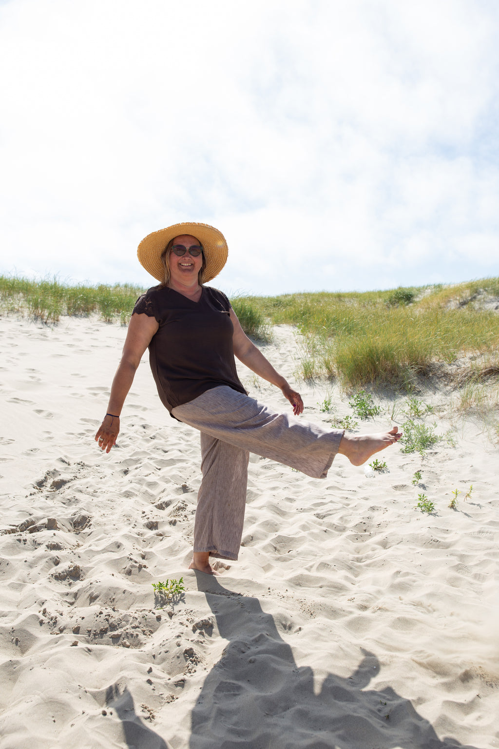 VICTORIA TAUPE _ Pantalon fluide