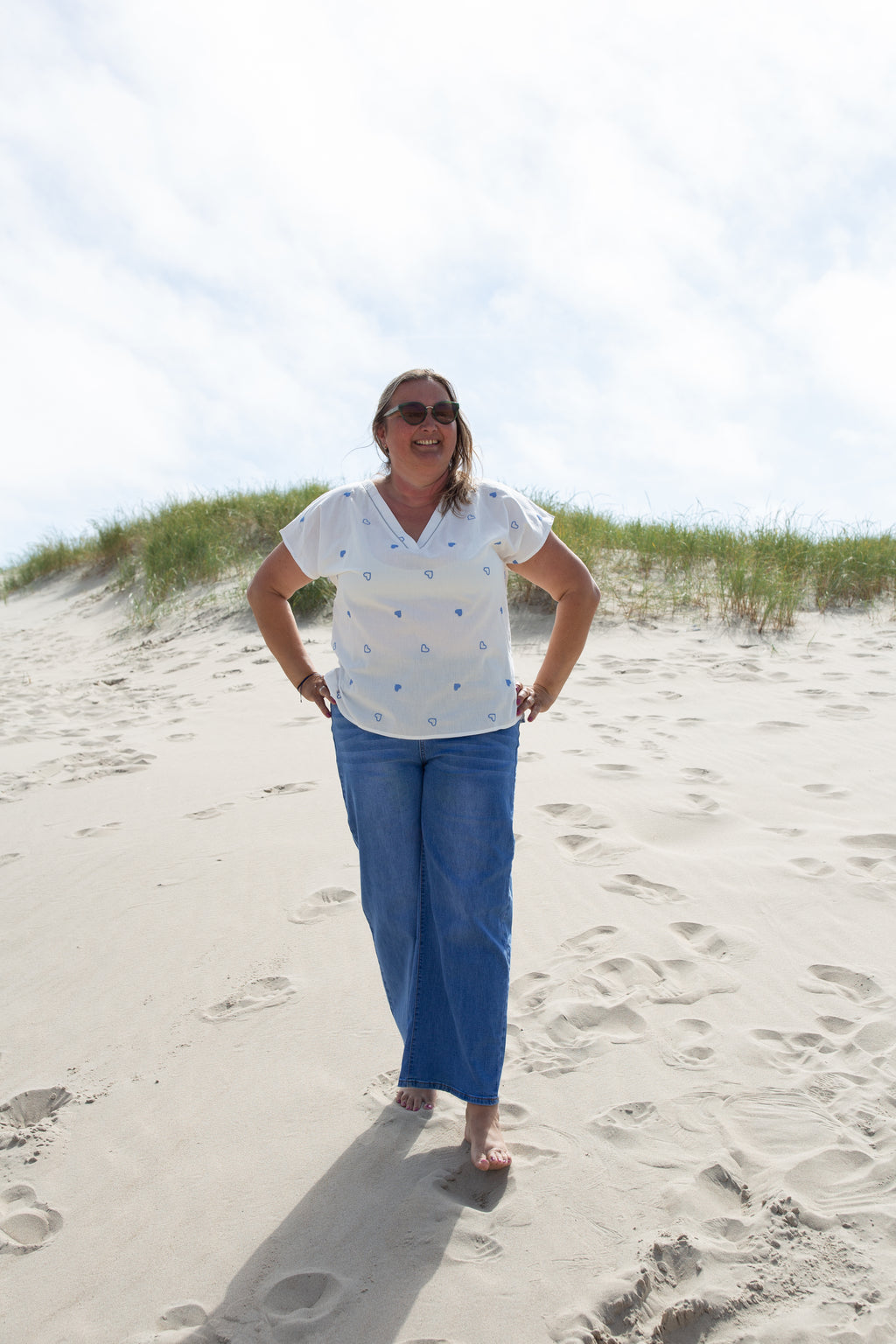 COLETTE BLEU _ Blouse Cœur