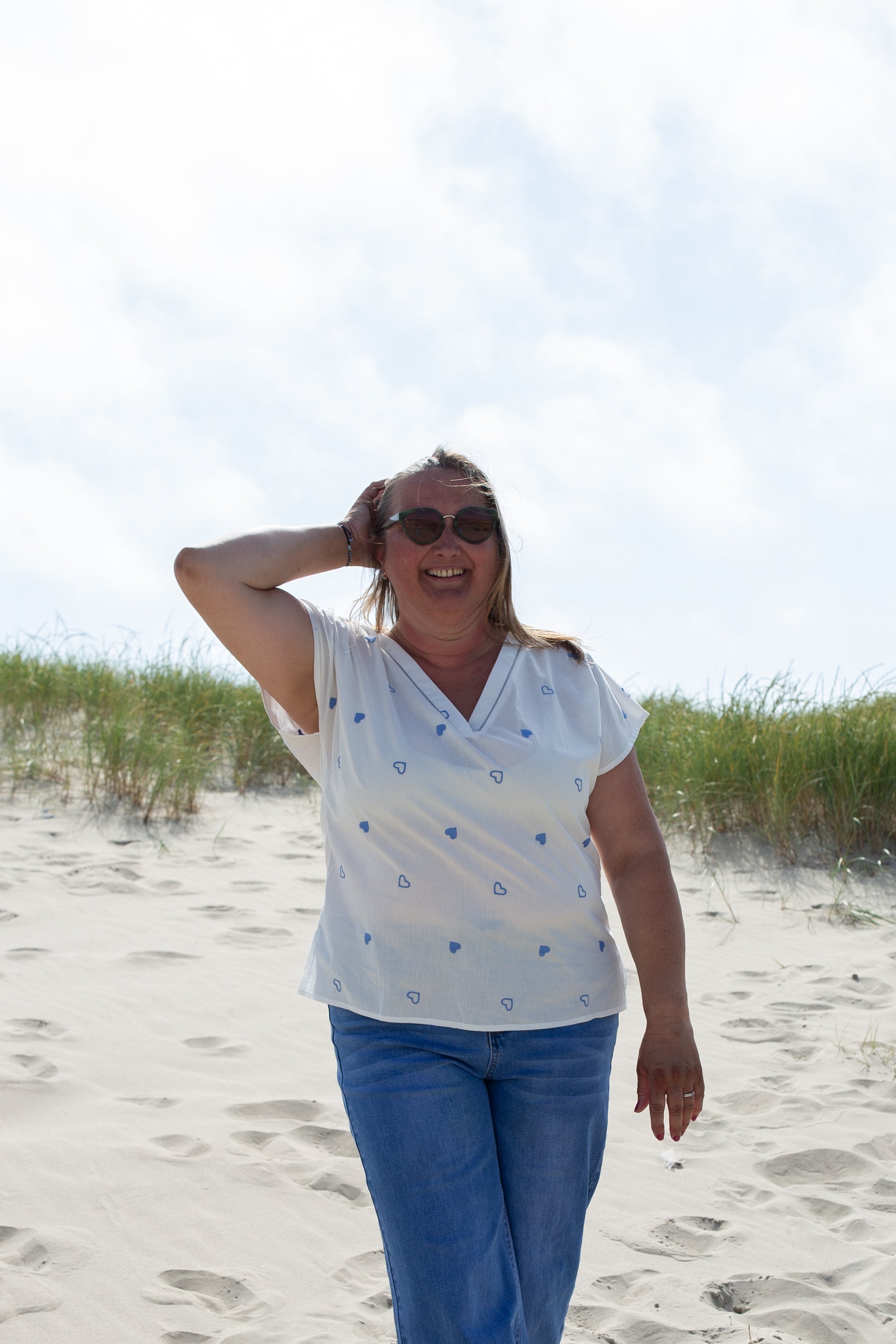 COLETTE BLEU _ Blouse Cœur