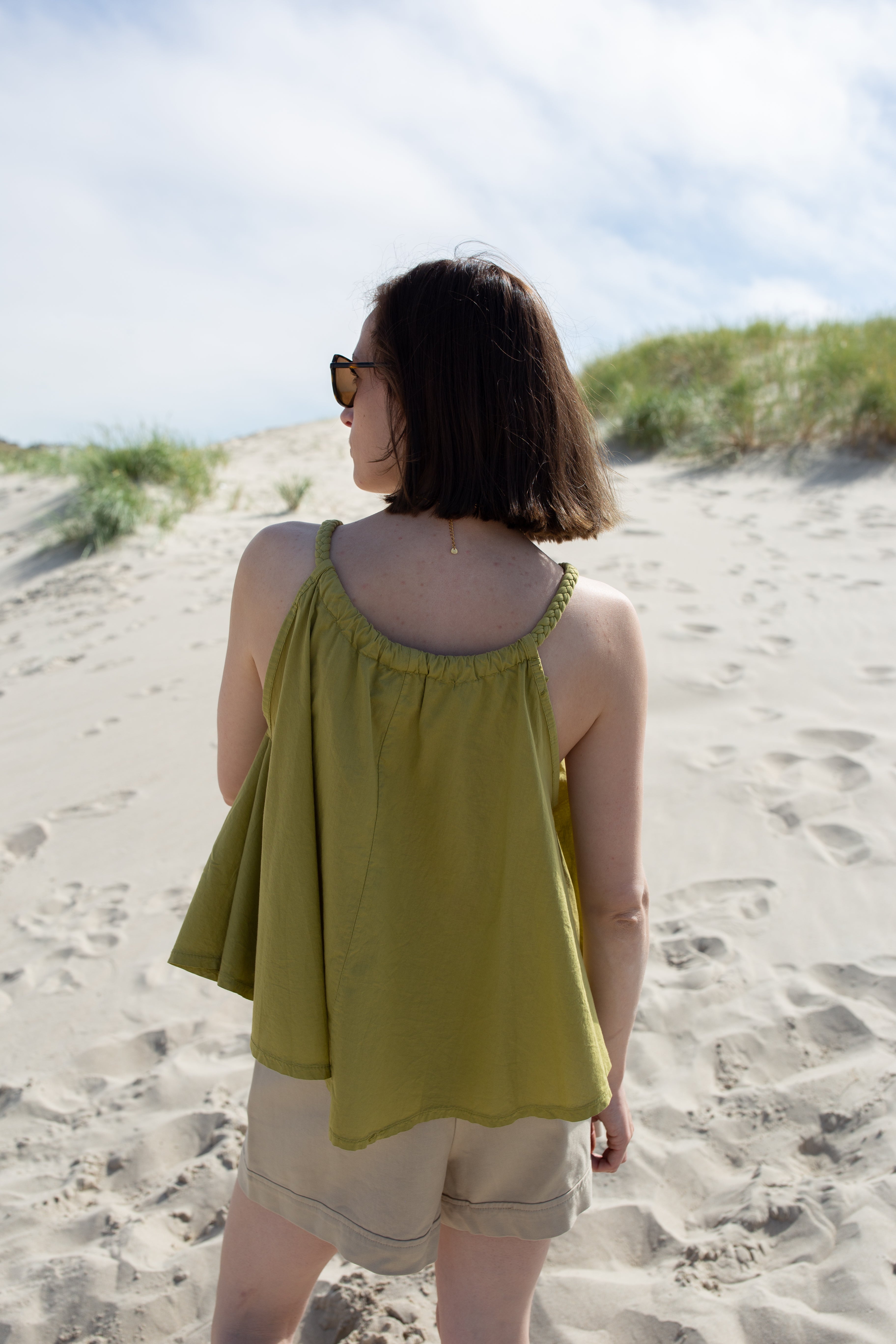 IRIS OLIVE _ Top tressé