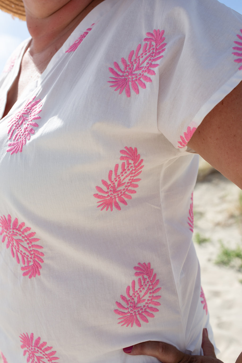ROMA ROSE _ Blouse Brodée