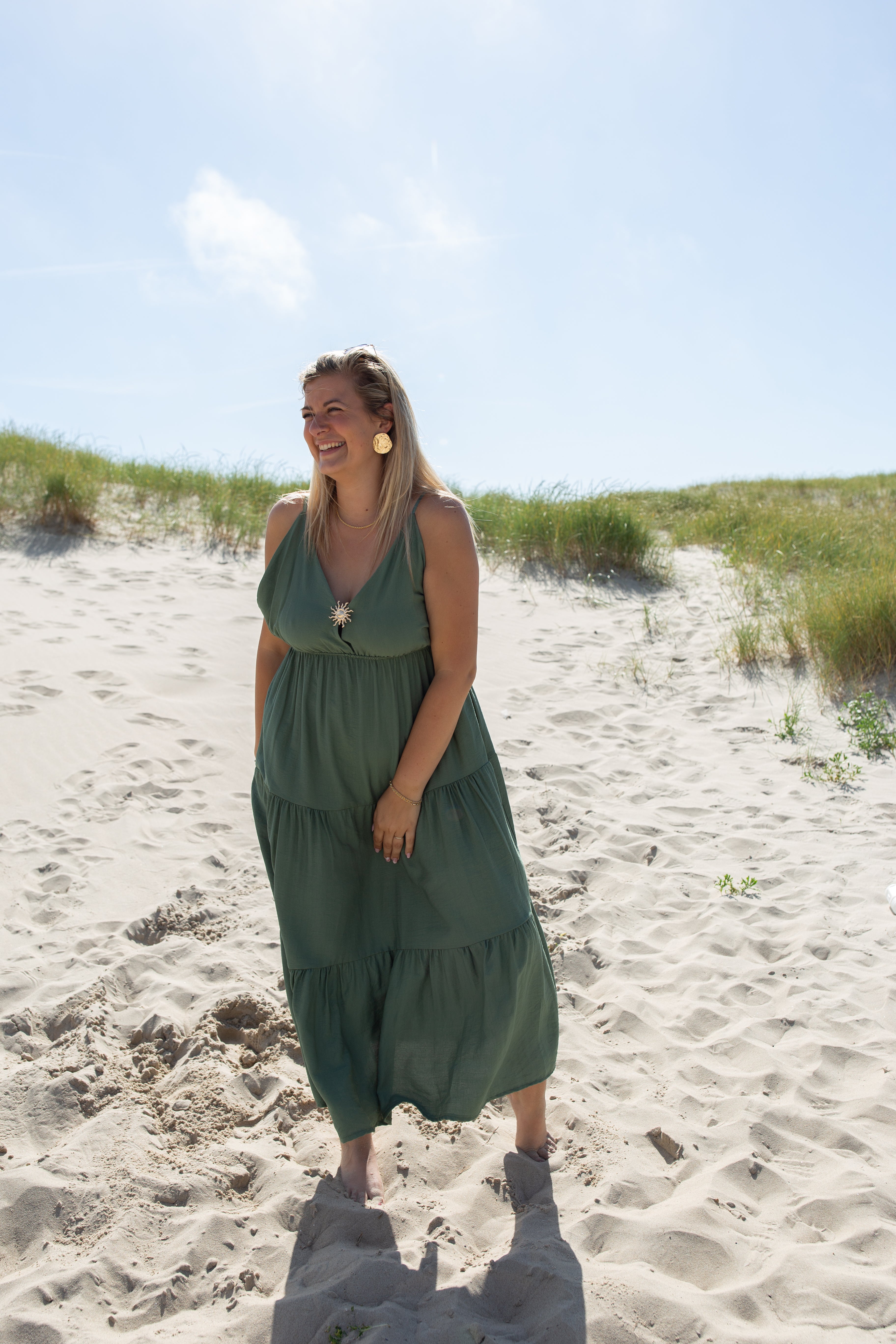 SÉLÈNE KAKI _ Robe Soleil