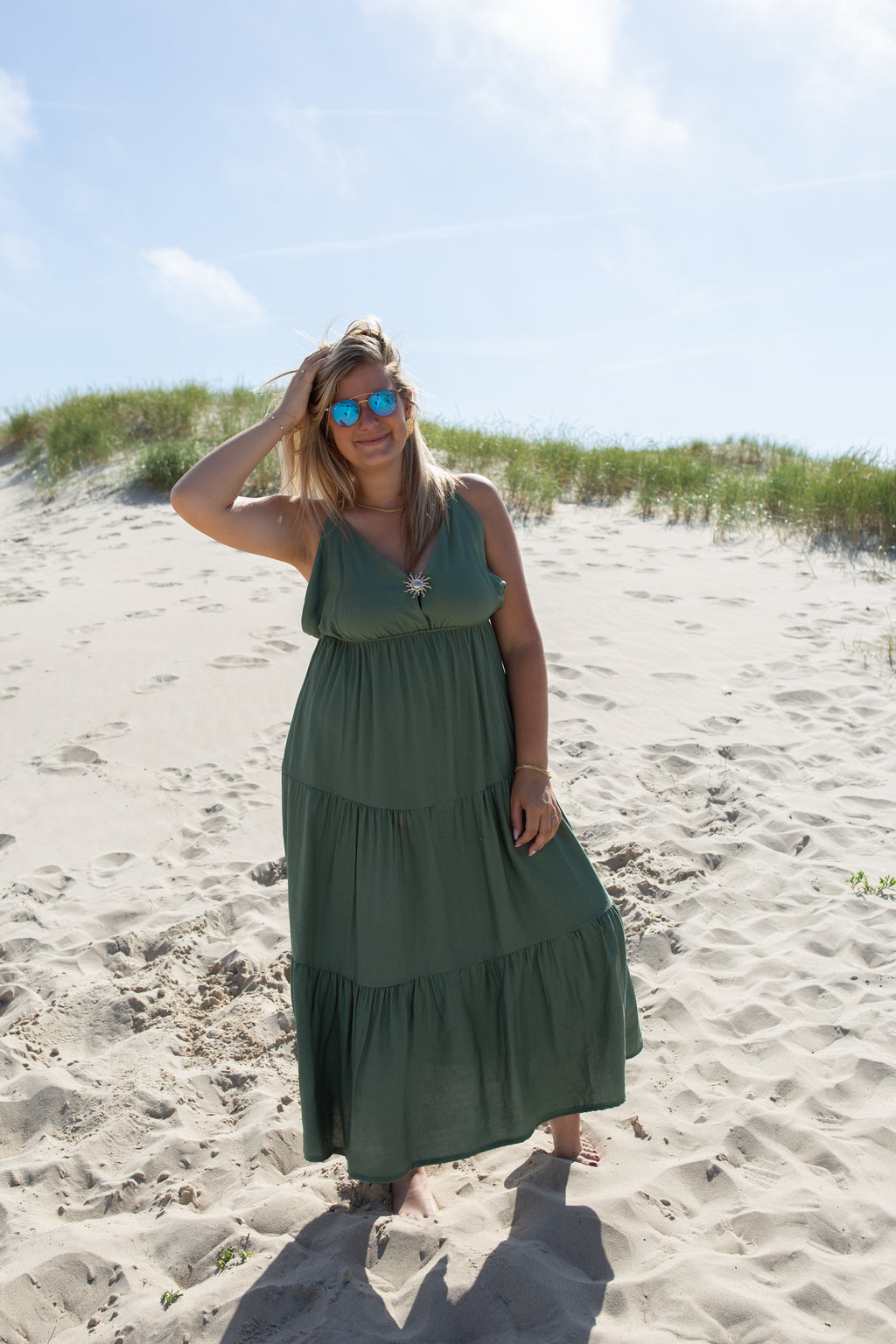 SÉLÈNE KAKI _ Robe Soleil
