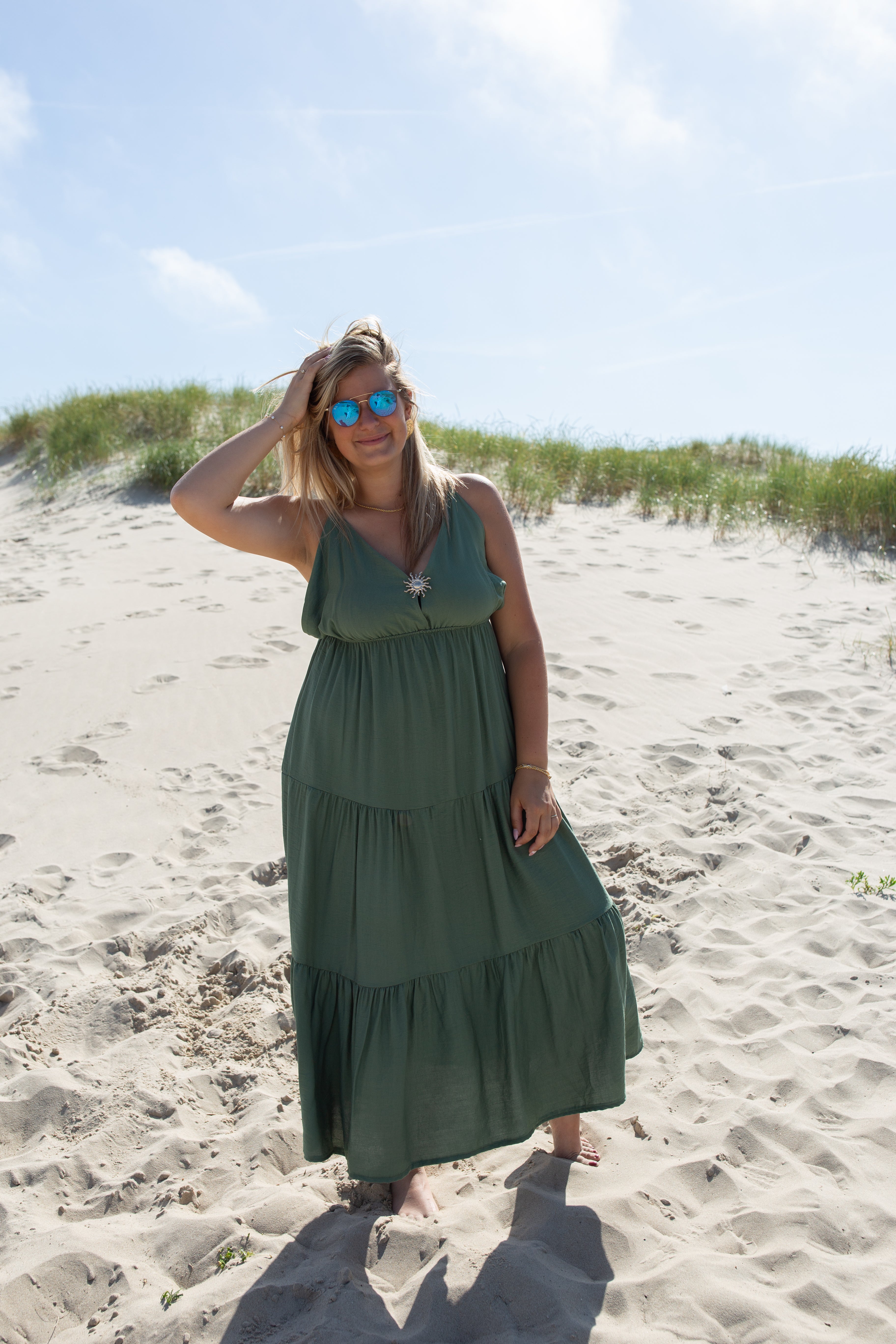 SÉLÈNE KAKI _ Robe Soleil
