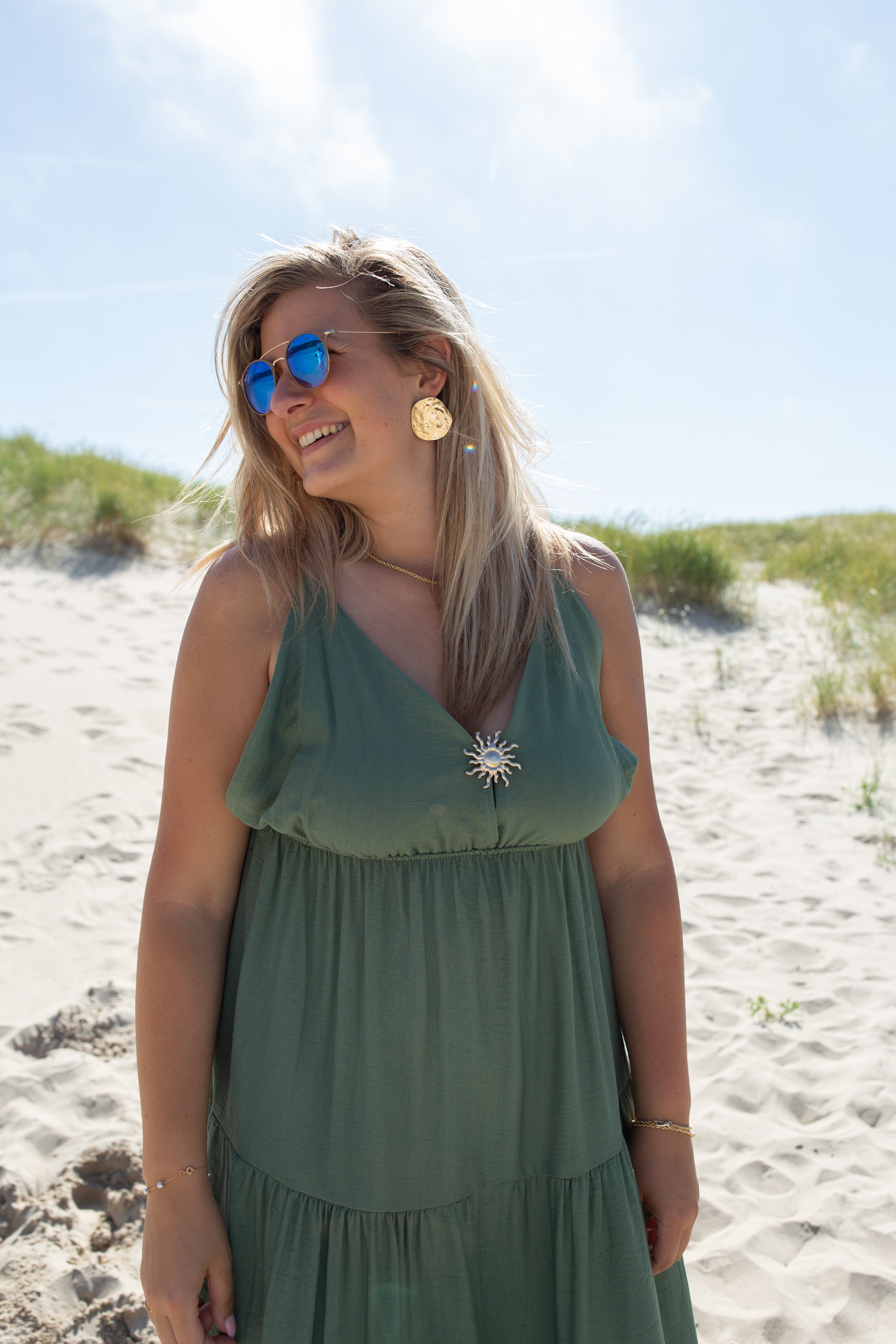 SÉLÈNE KAKI _ Robe Soleil