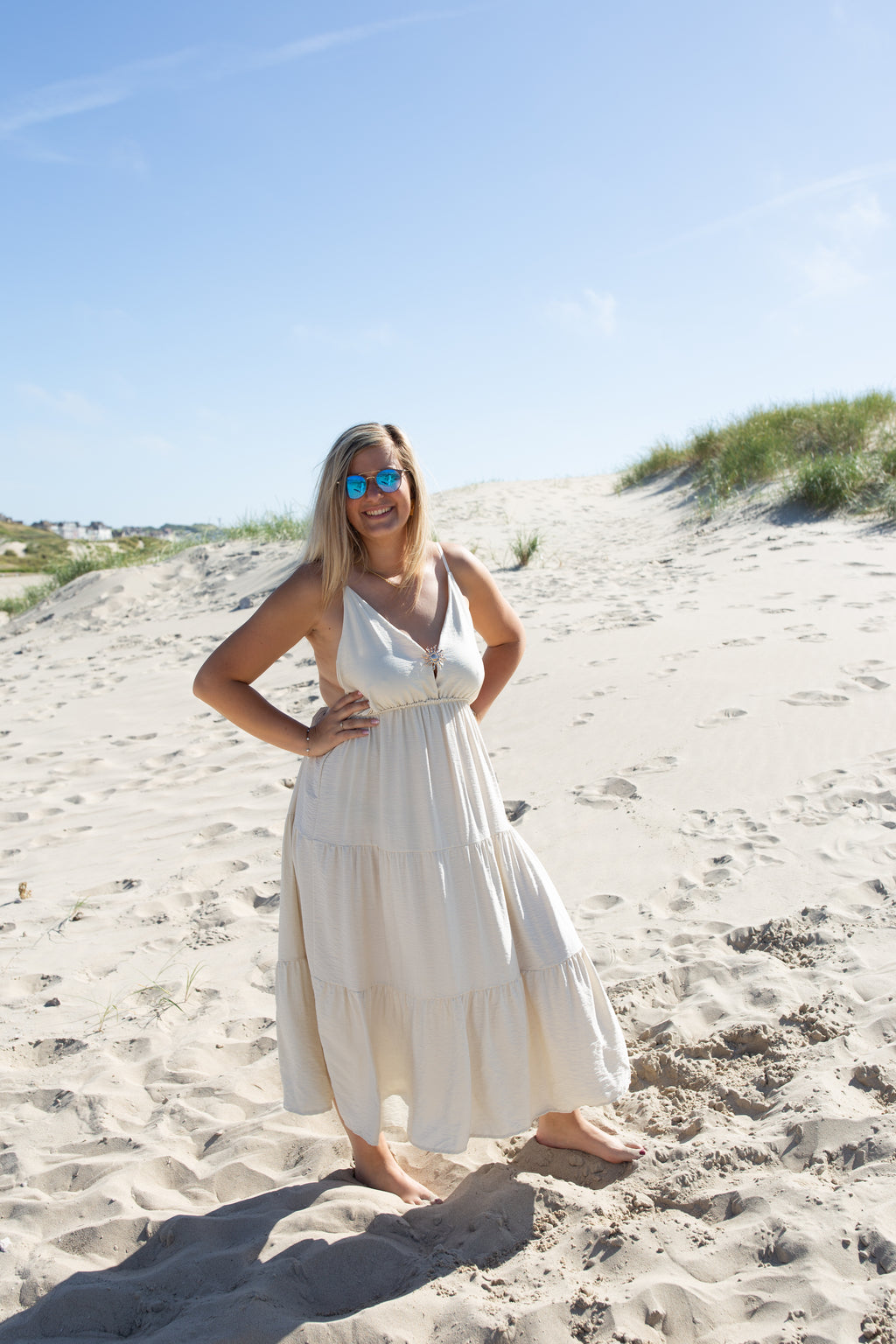 SÉLÈNE BEIGE _ Robe Soleil