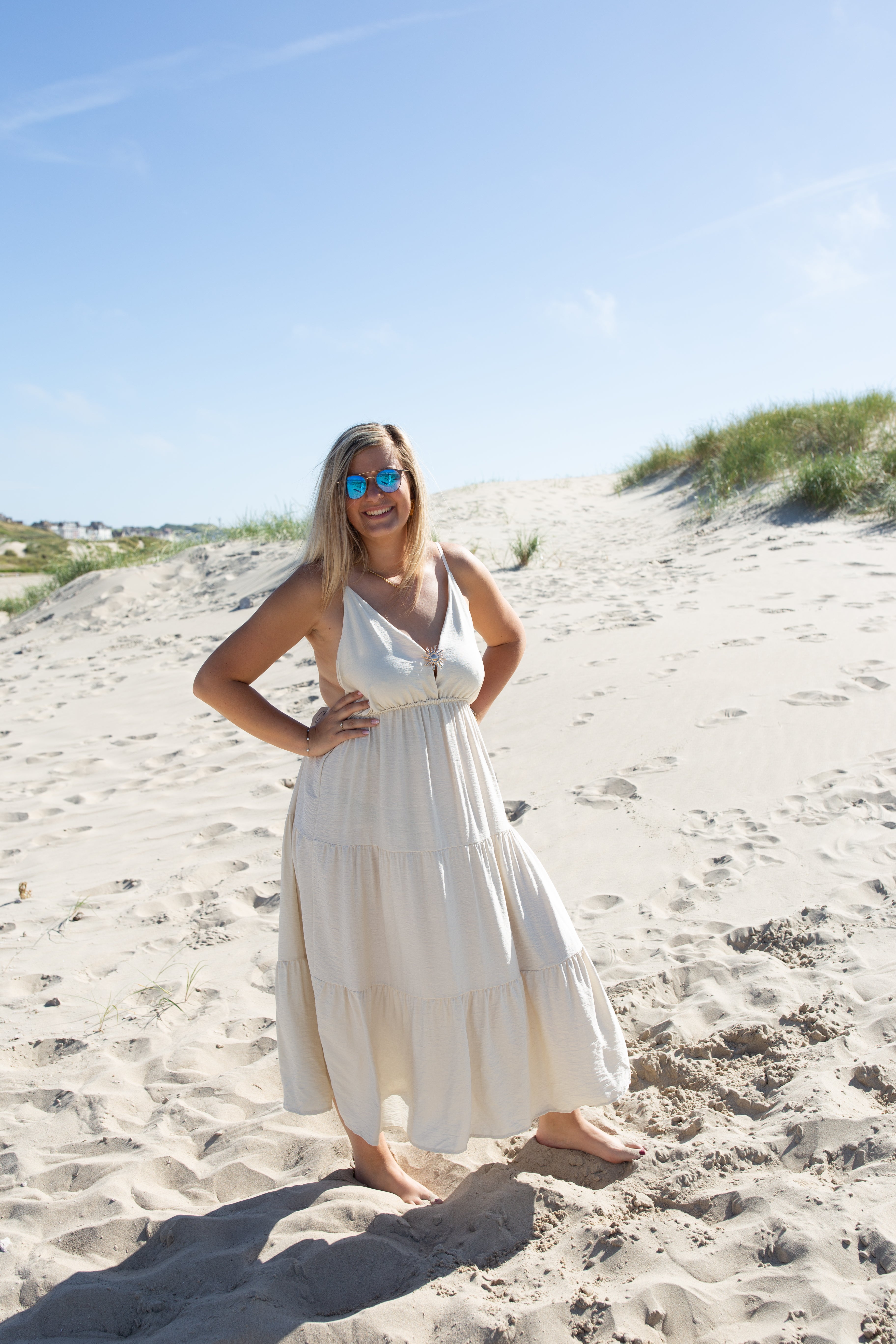 SÉLÈNE BEIGE _ Robe Soleil