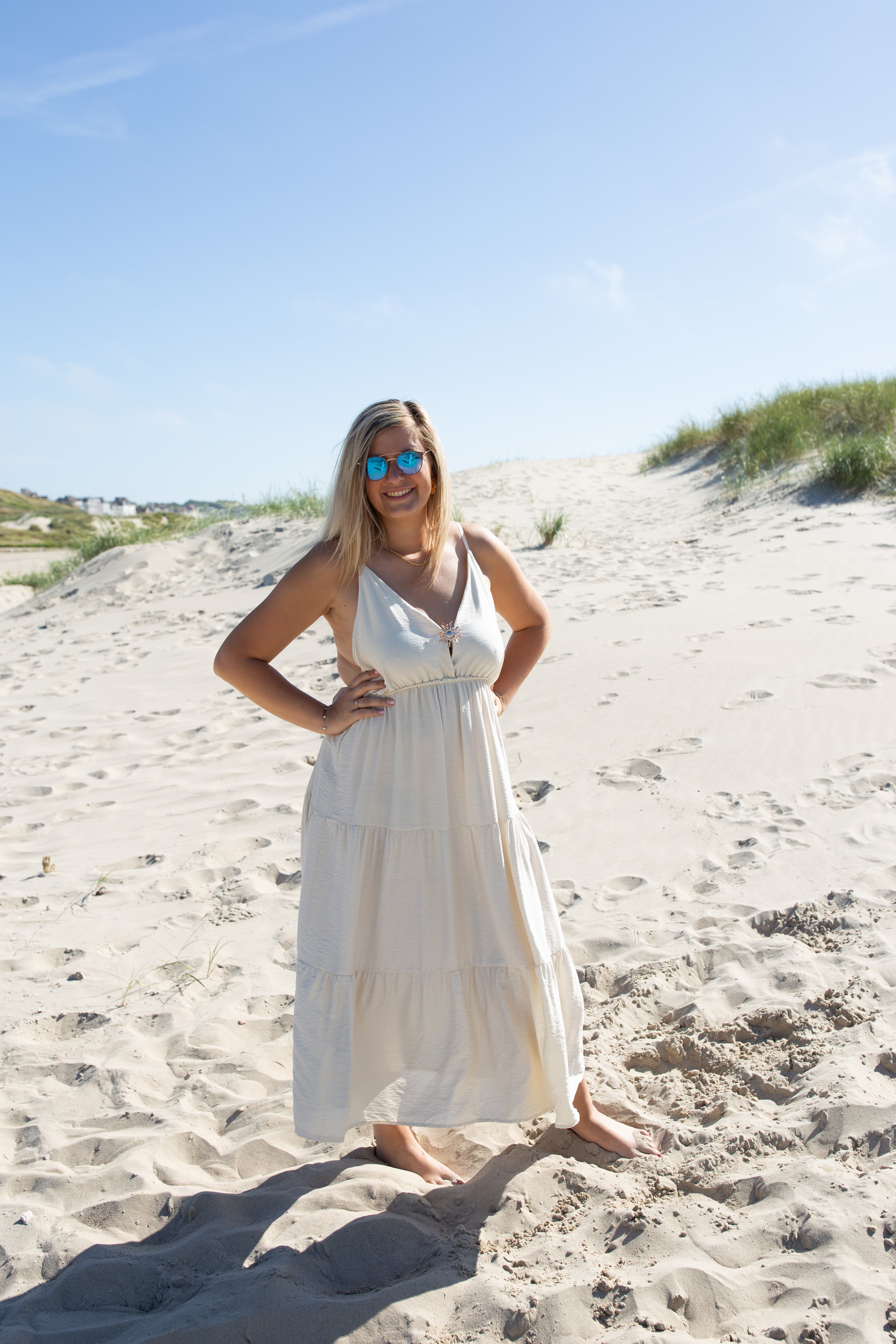 SÉLÈNE BEIGE _ Robe Soleil