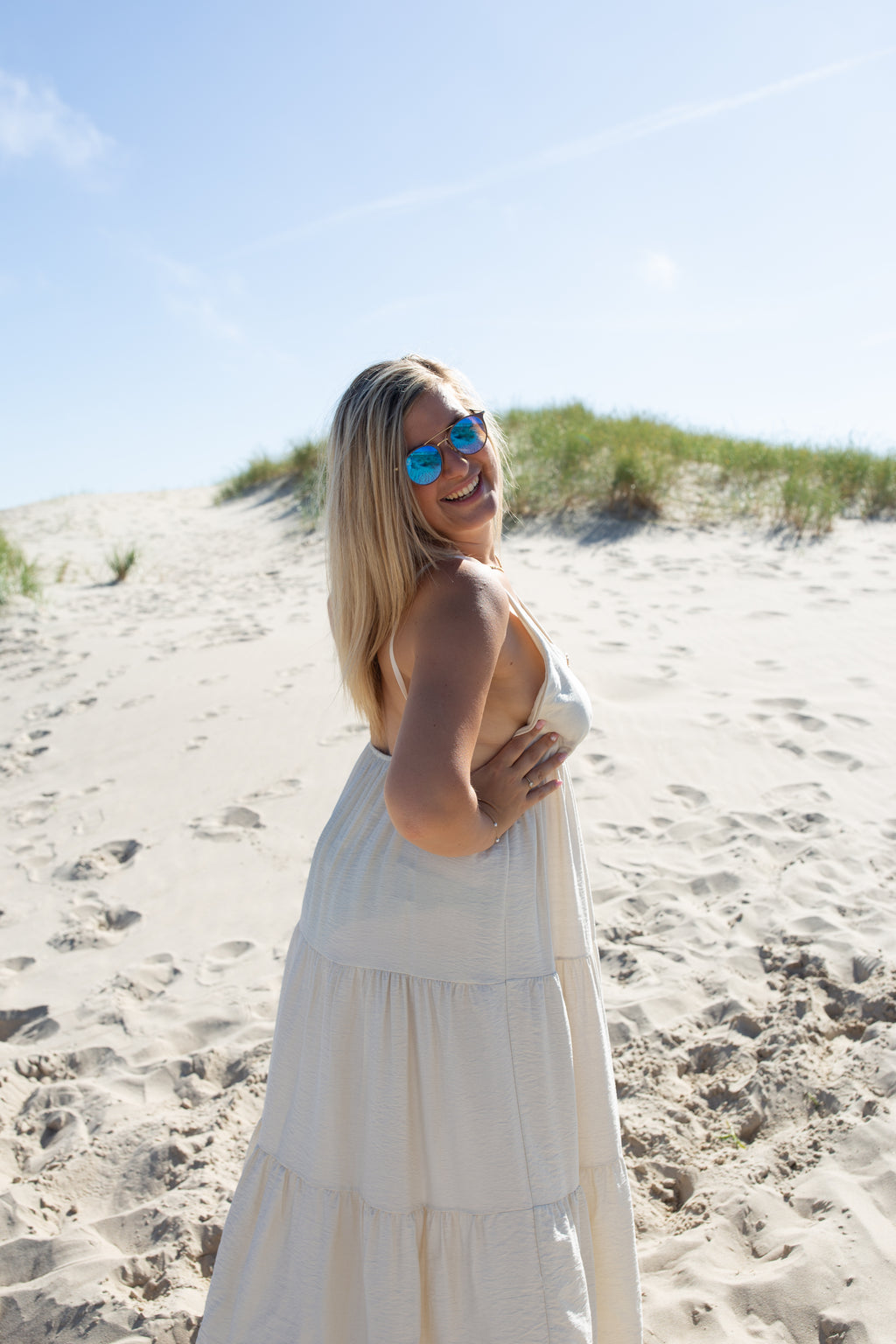SÉLÈNE BEIGE _ Robe Soleil