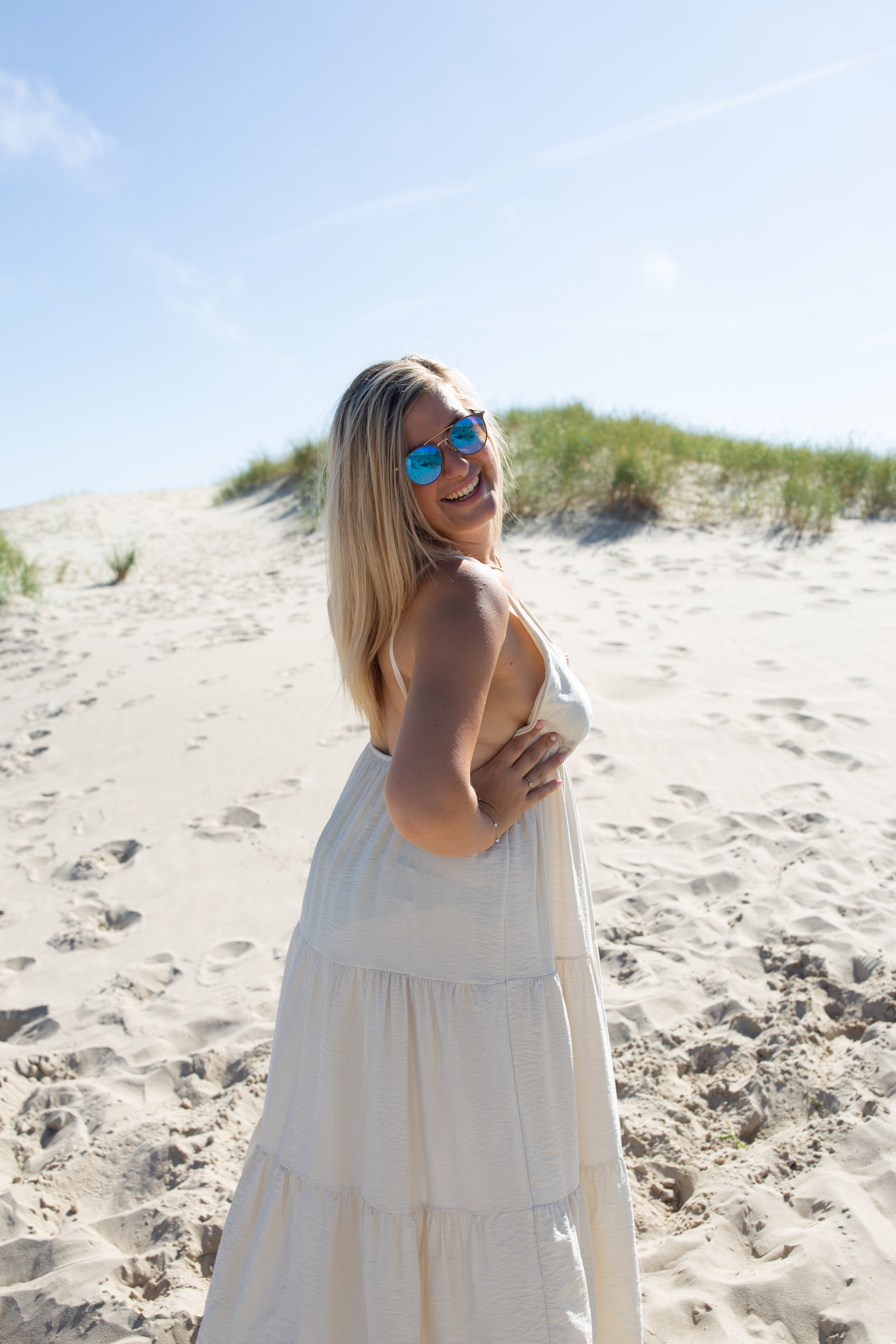 SÉLÈNE BEIGE _ Robe Soleil