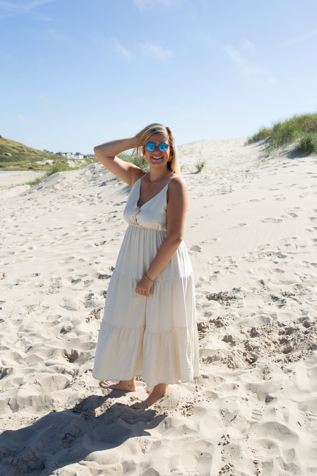 SÉLÈNE BEIGE _ Robe Soleil