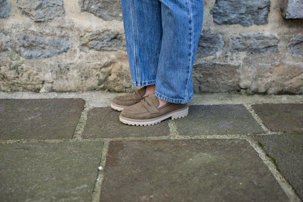 Mocassins Galets verts