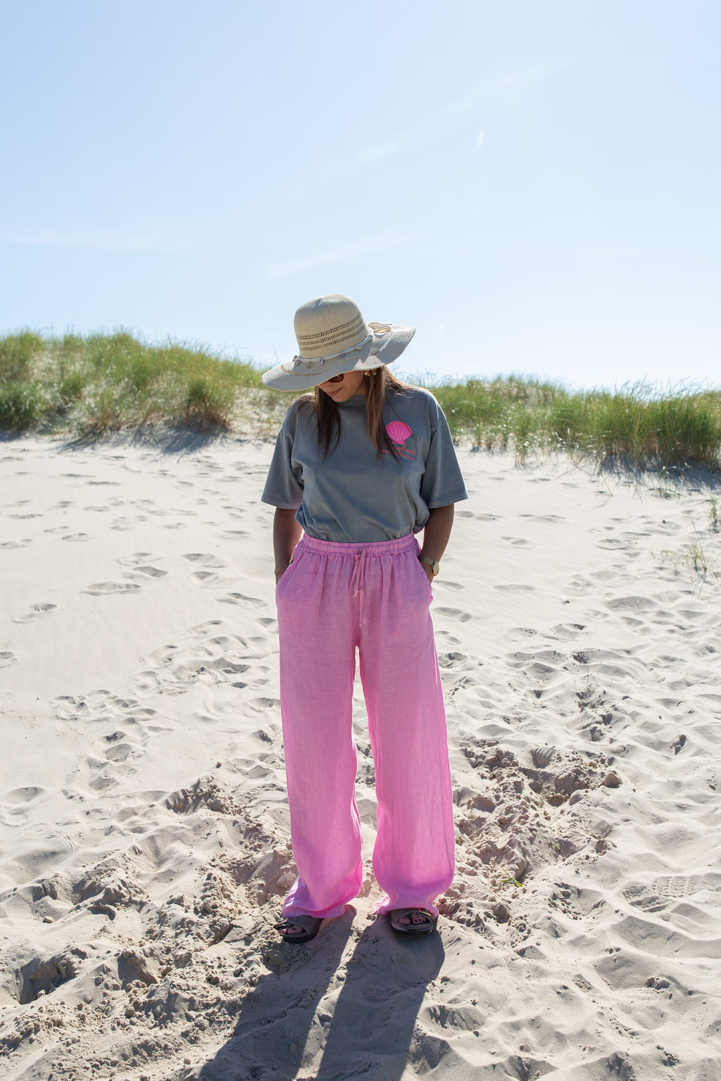 AMBRE ROSE _ Pantalon en lin