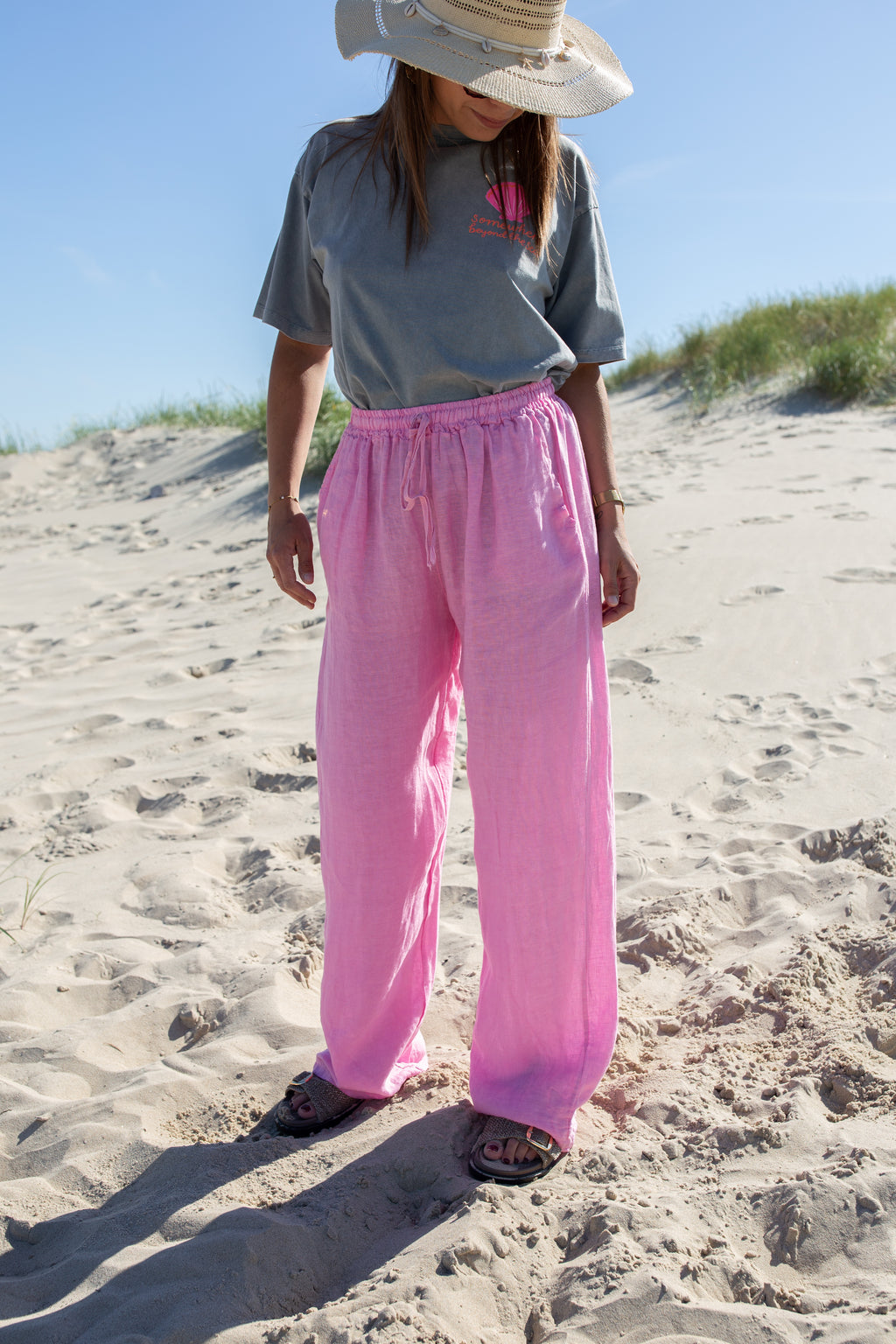 AMBRE ROSE _ Pantalon en lin