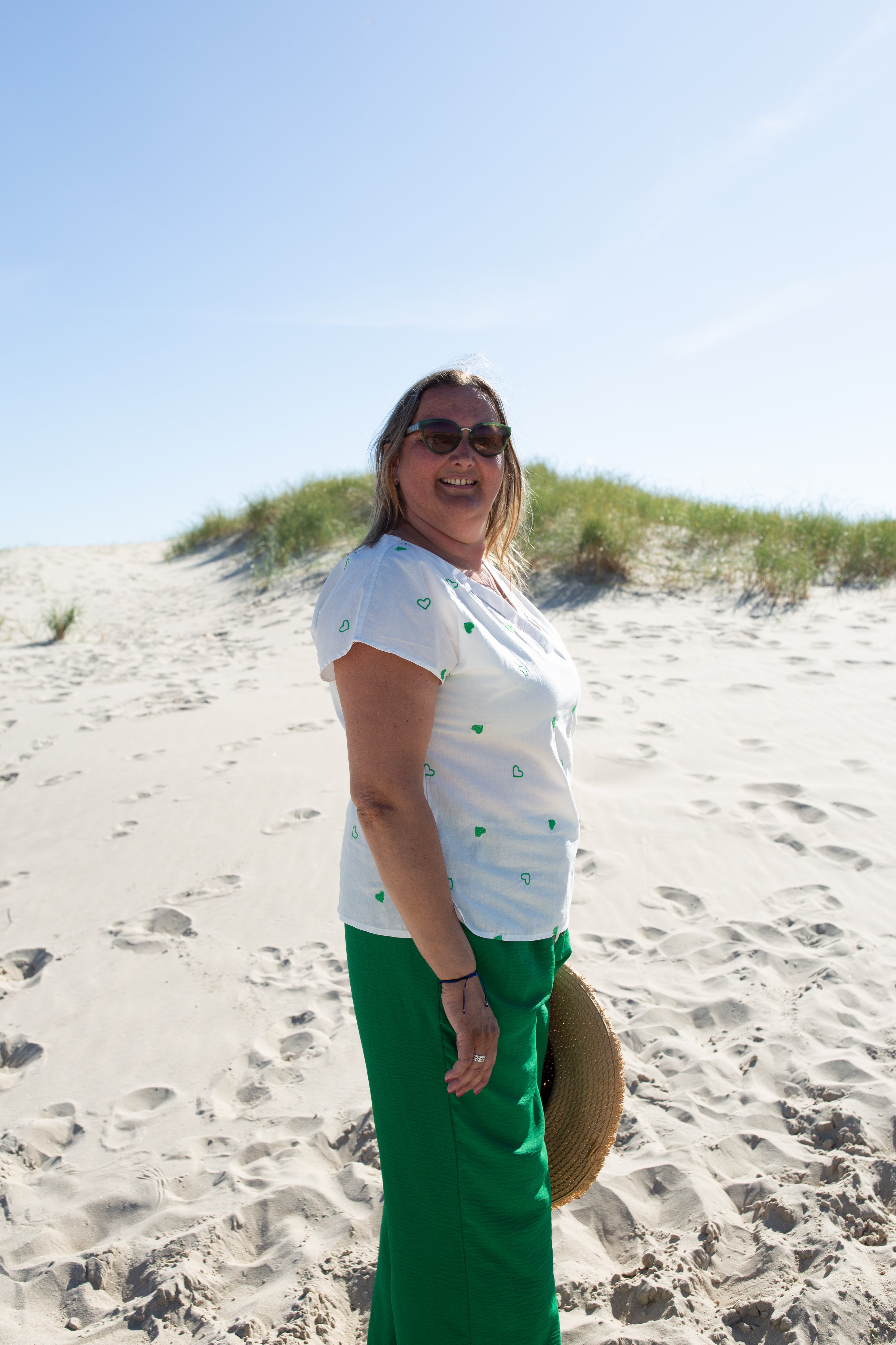 COLETTE VERT _ Blouse Cœur