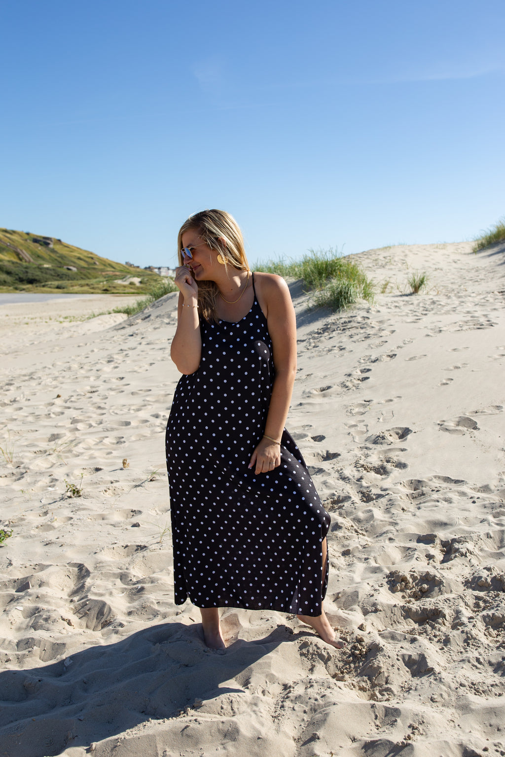 LUNA NOIR _ Robe à pois
