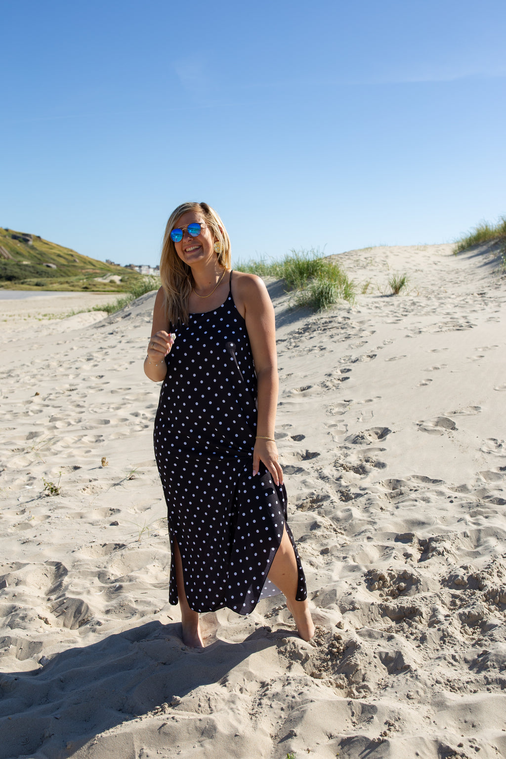 LUNA NOIR _ Robe à pois