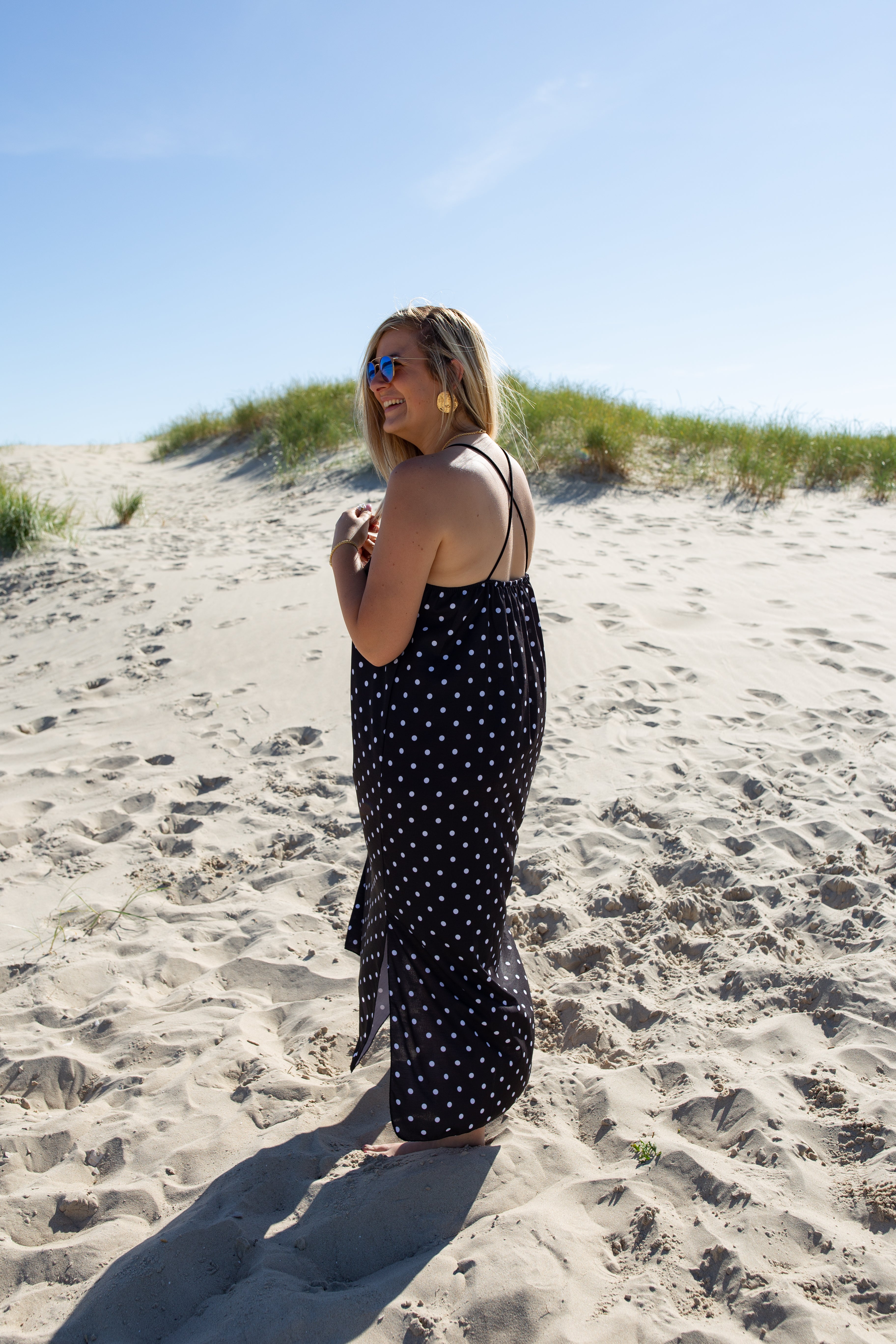LUNA NOIR _ Robe à pois