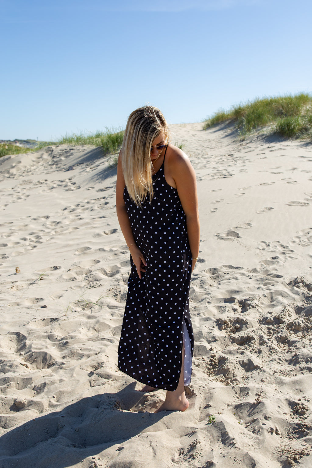 LUNA NOIR _ Robe à pois