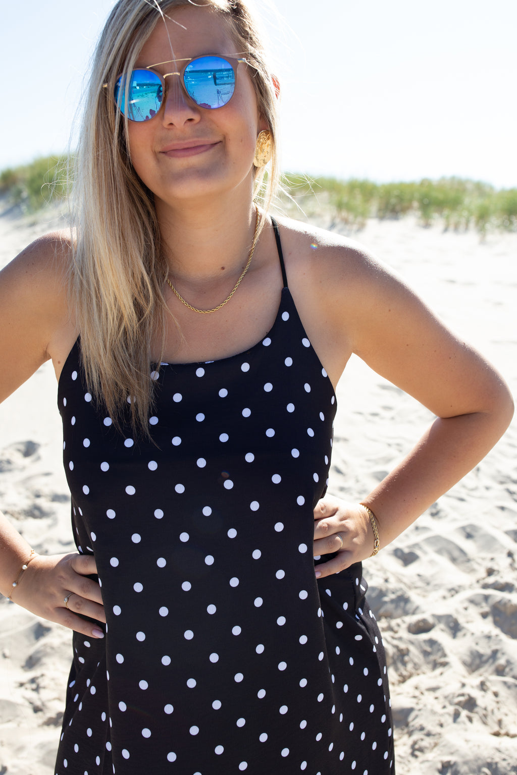 LUNA NOIR _ Robe à pois
