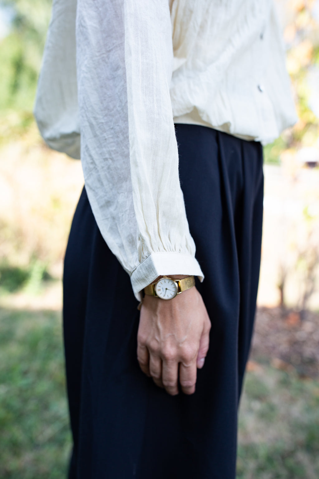LOUISE BEIGE _ Blouse courte