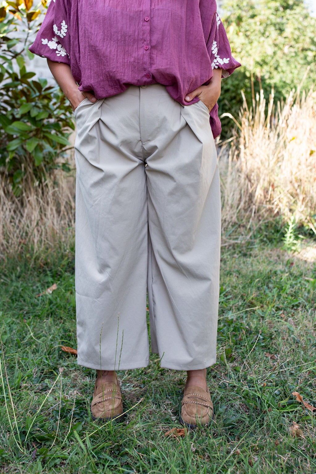 PARIS BEIGE _ Pantalon à pinces