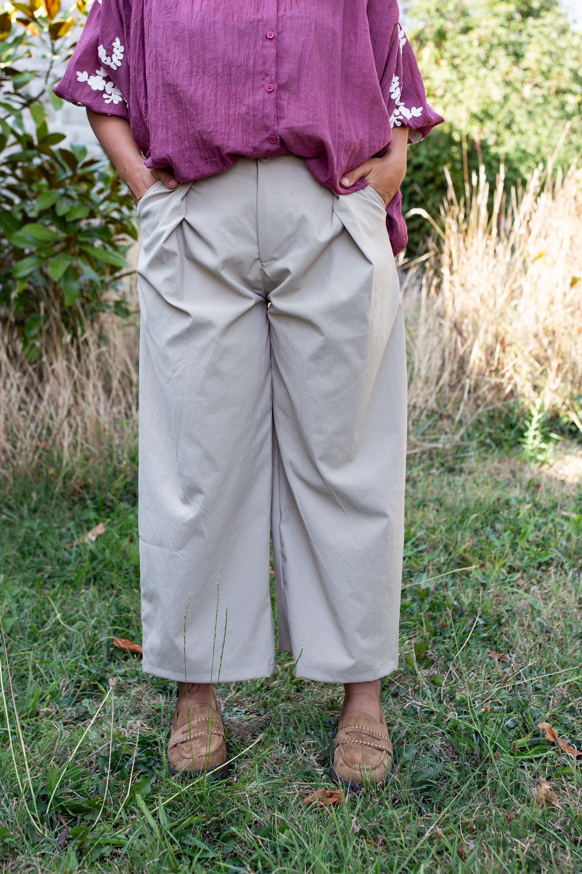 PARIS BEIGE _ Pantalon à pinces