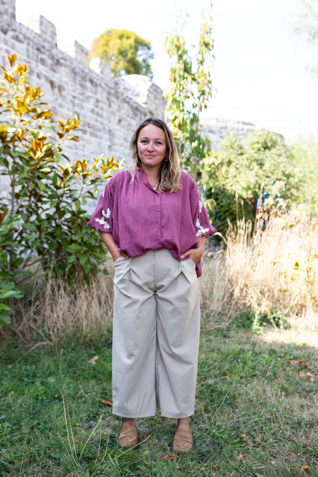 PARIS BEIGE _ Pantalon à pinces