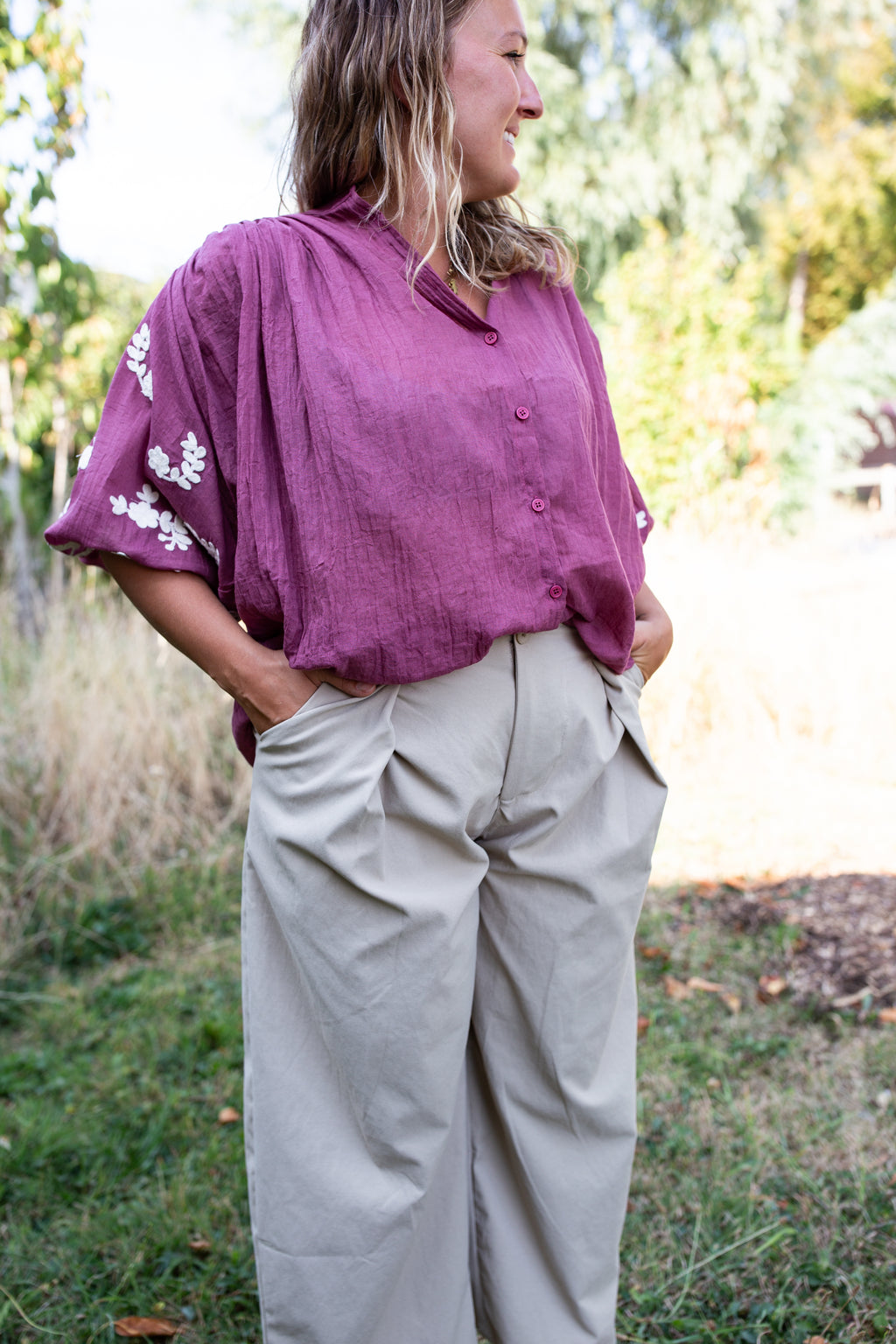 PARIS BEIGE _ Pantalon à pinces