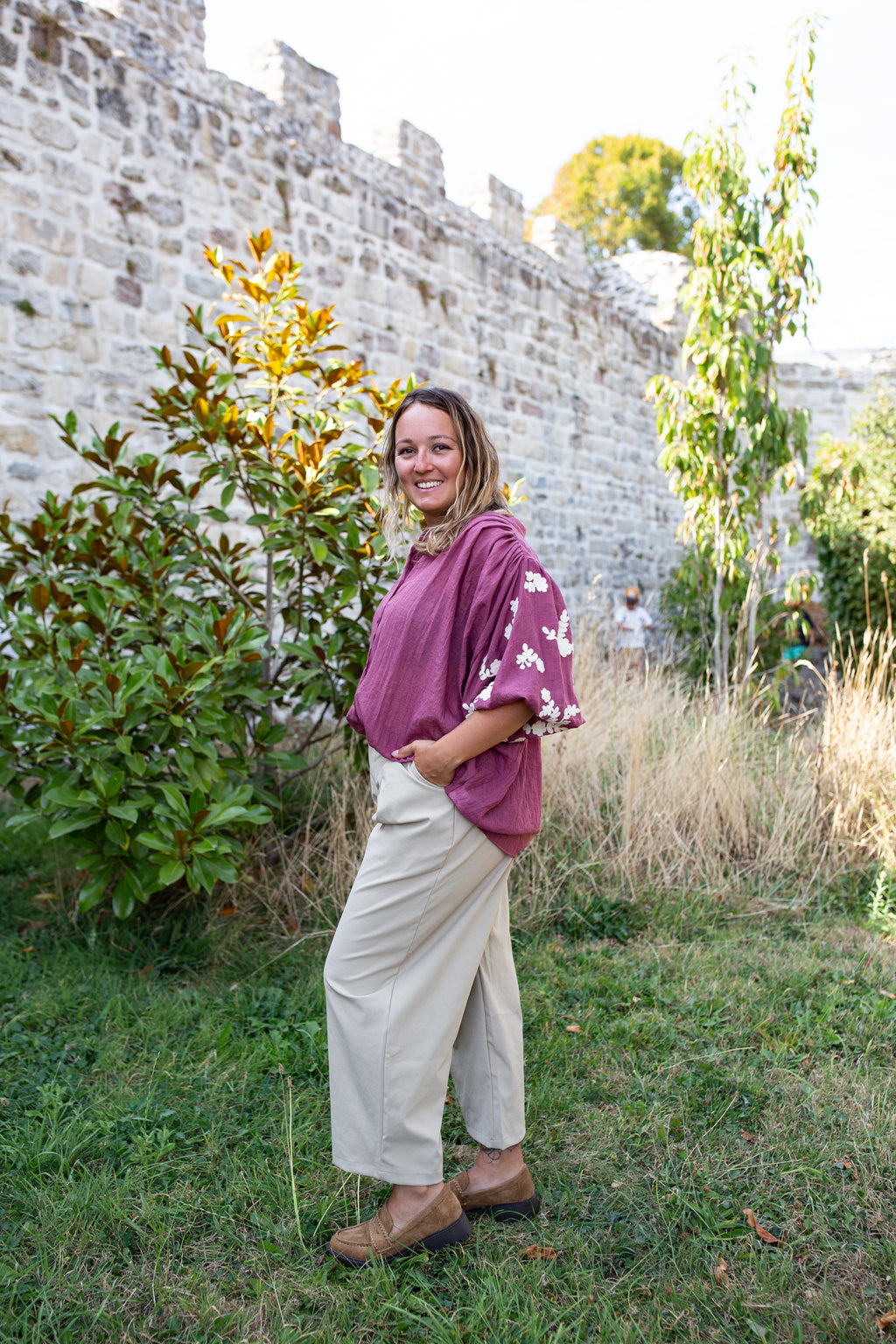 PARIS BEIGE _ Pantalon à pinces