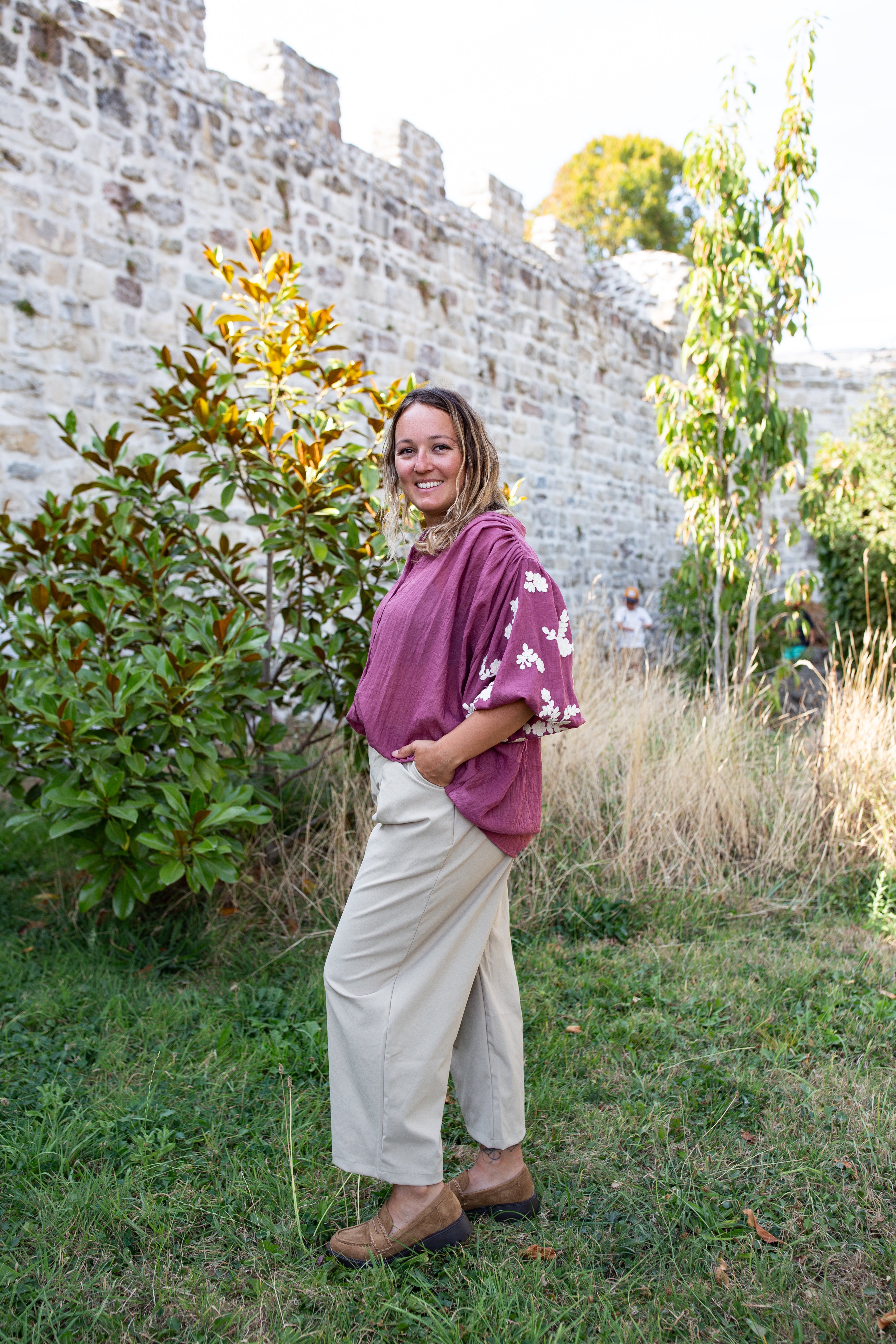 PARIS BEIGE _ Pantalon à pinces