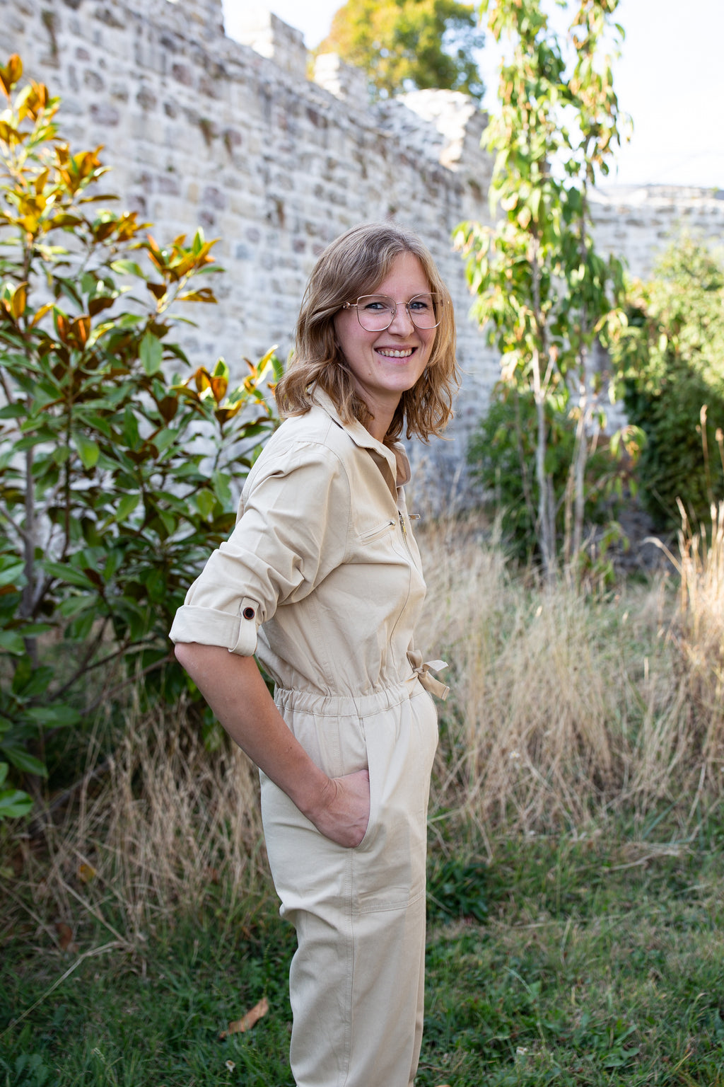 JULIETTE BEIGE _ Combinaison pantalon
