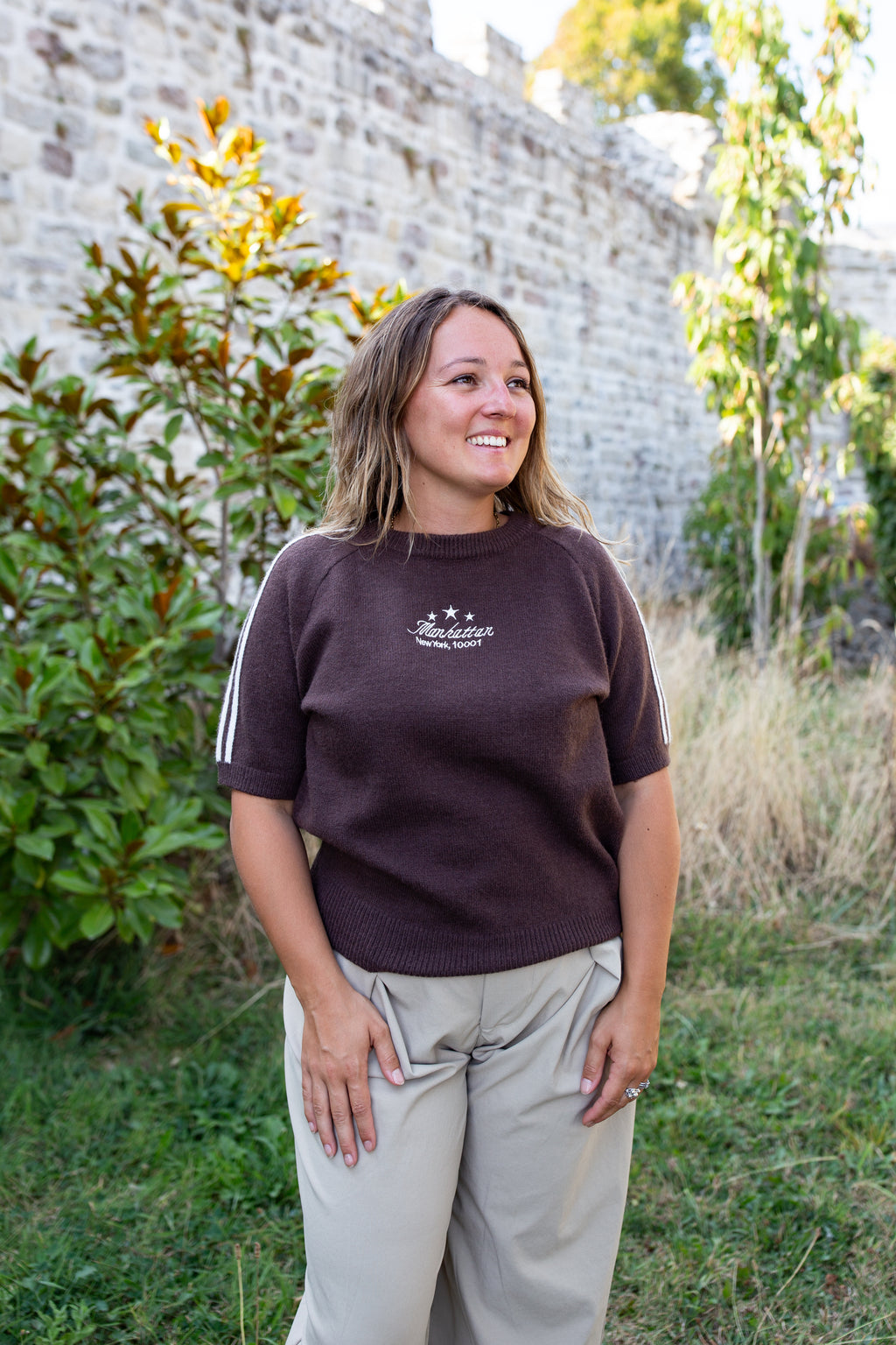 MANHATTAN CHOCOLAT _ Pull manches courtes