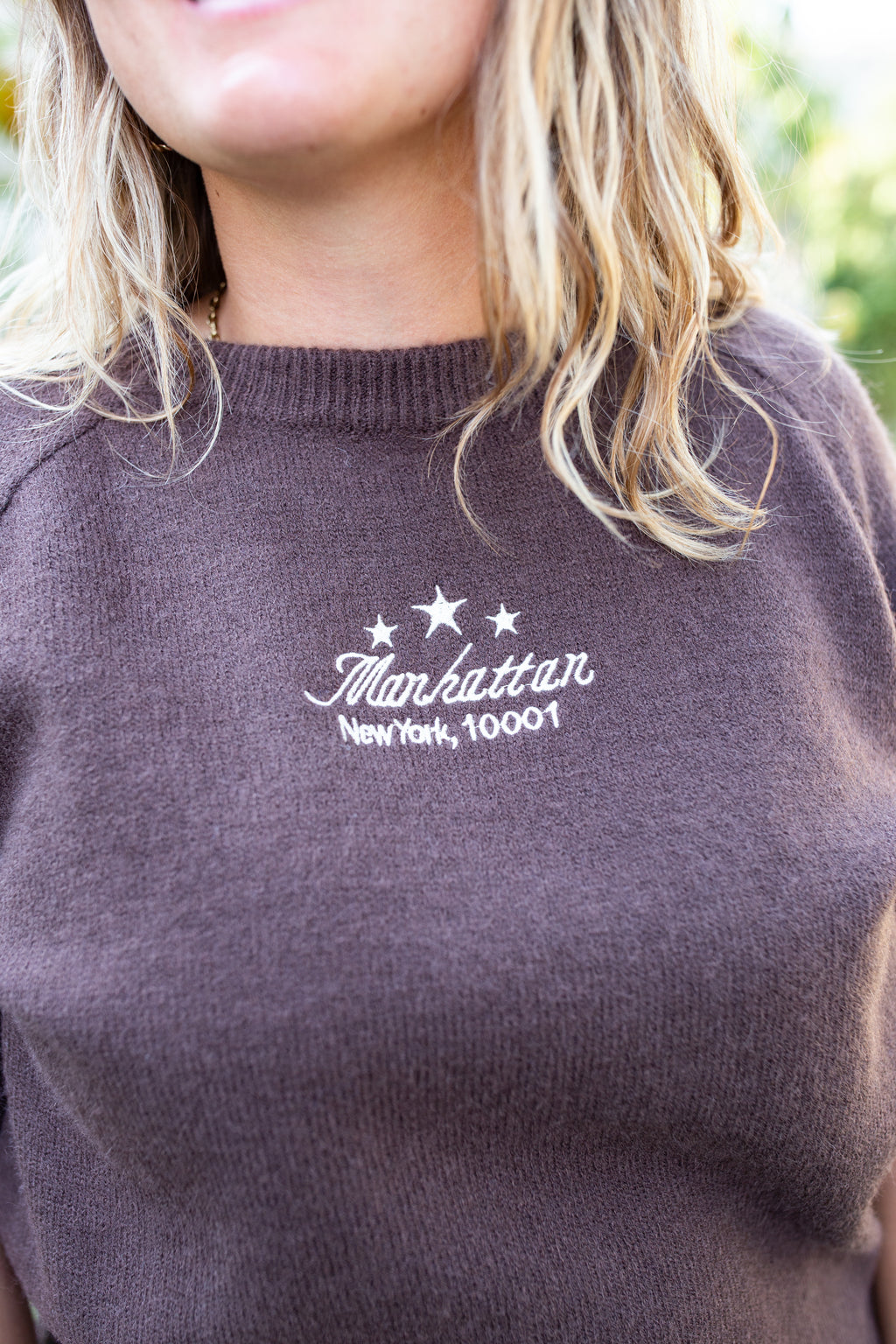 MANHATTAN CHOCOLAT _ Pull manches courtes