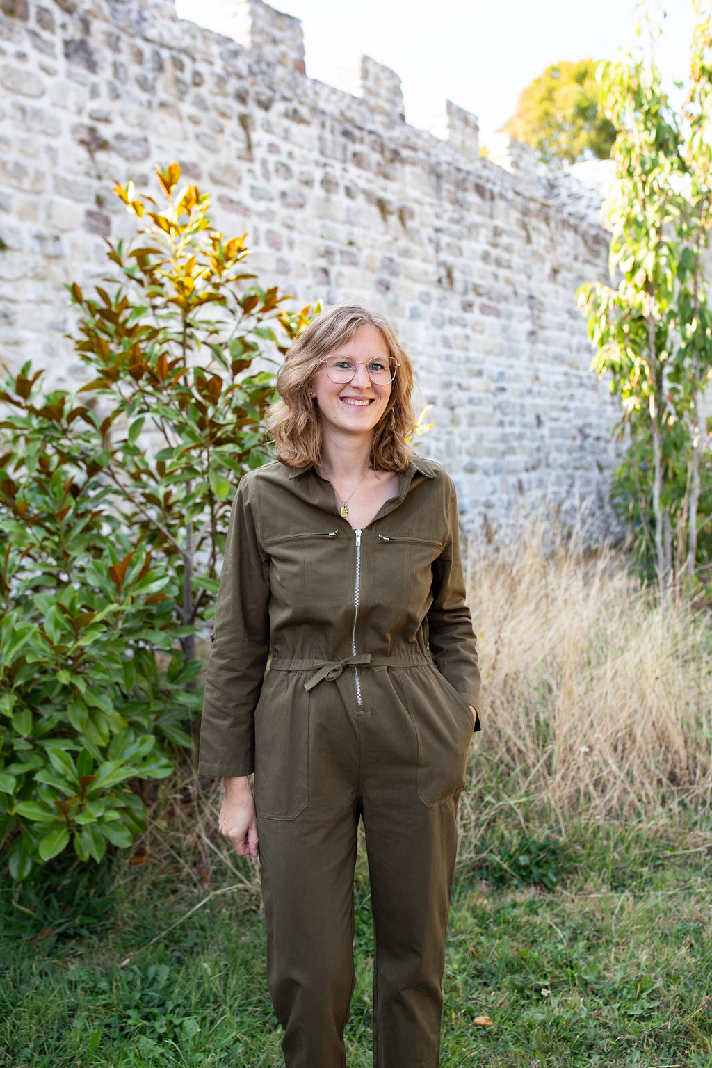 JULIETTE Kaki _ Combinaison pantalon