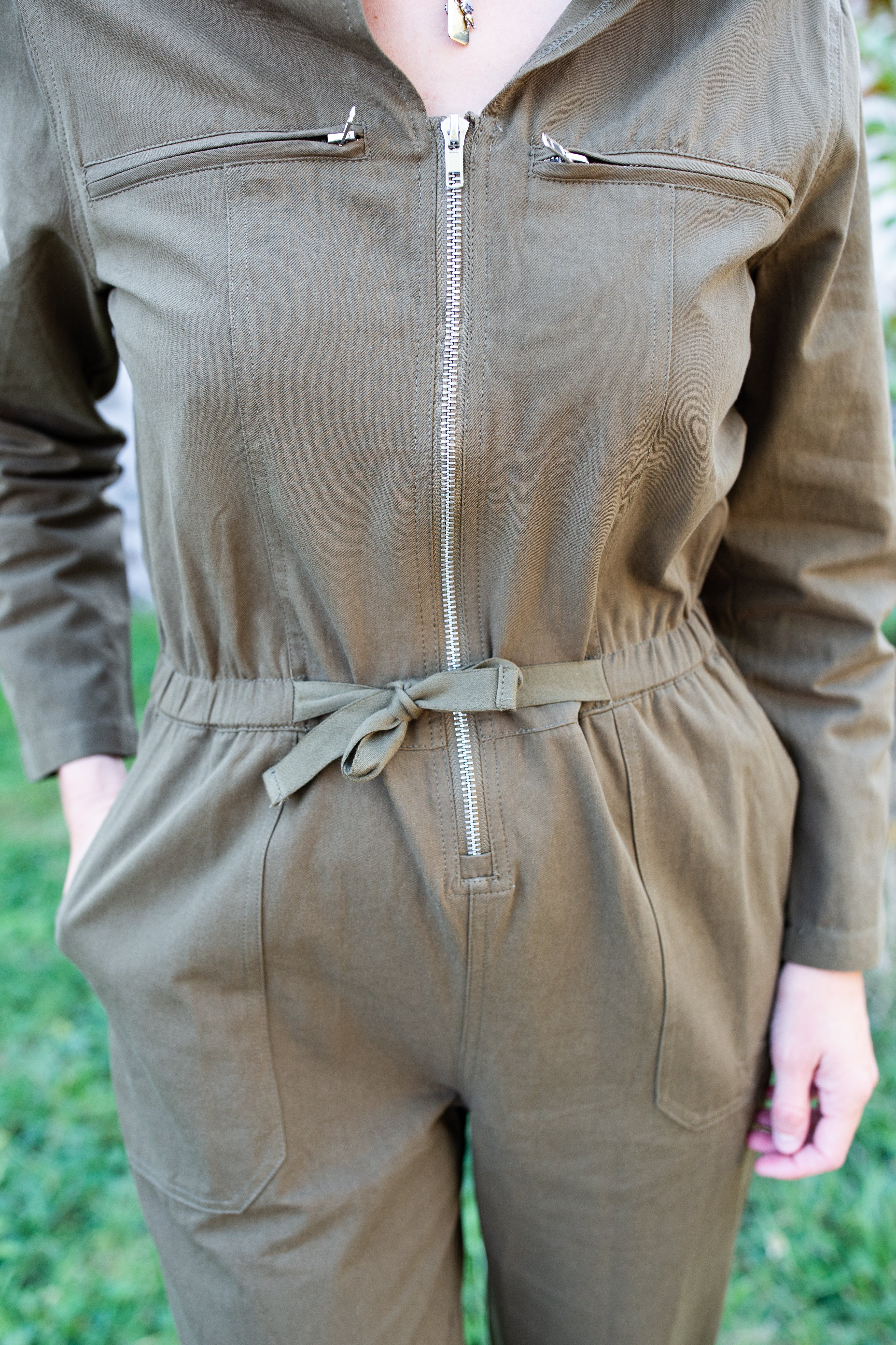 JULIETTE Kaki _ Combinaison pantalon
